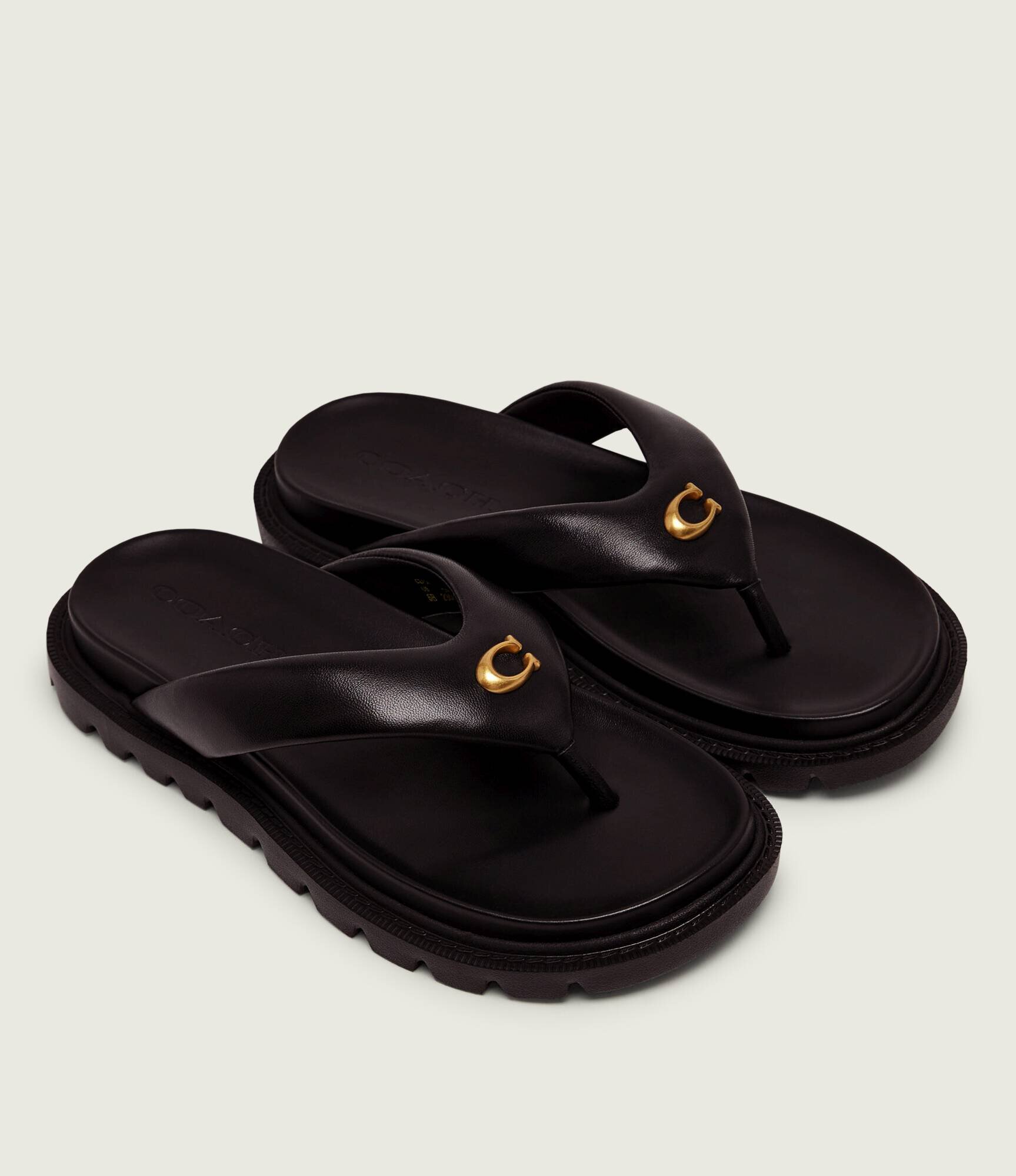 Coach De piele flip flops BRYNN