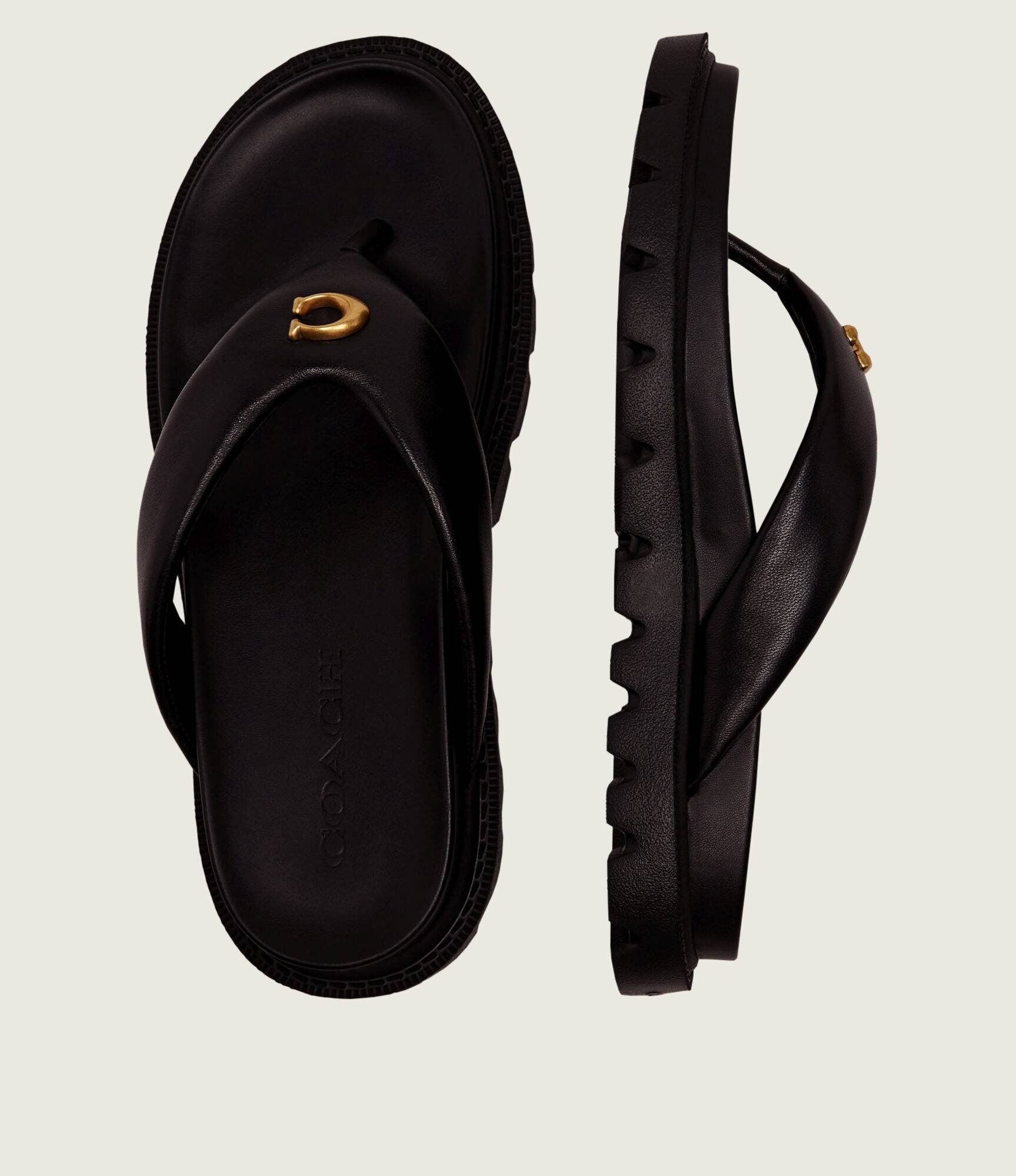 Coach De piele flip flops BRYNN
