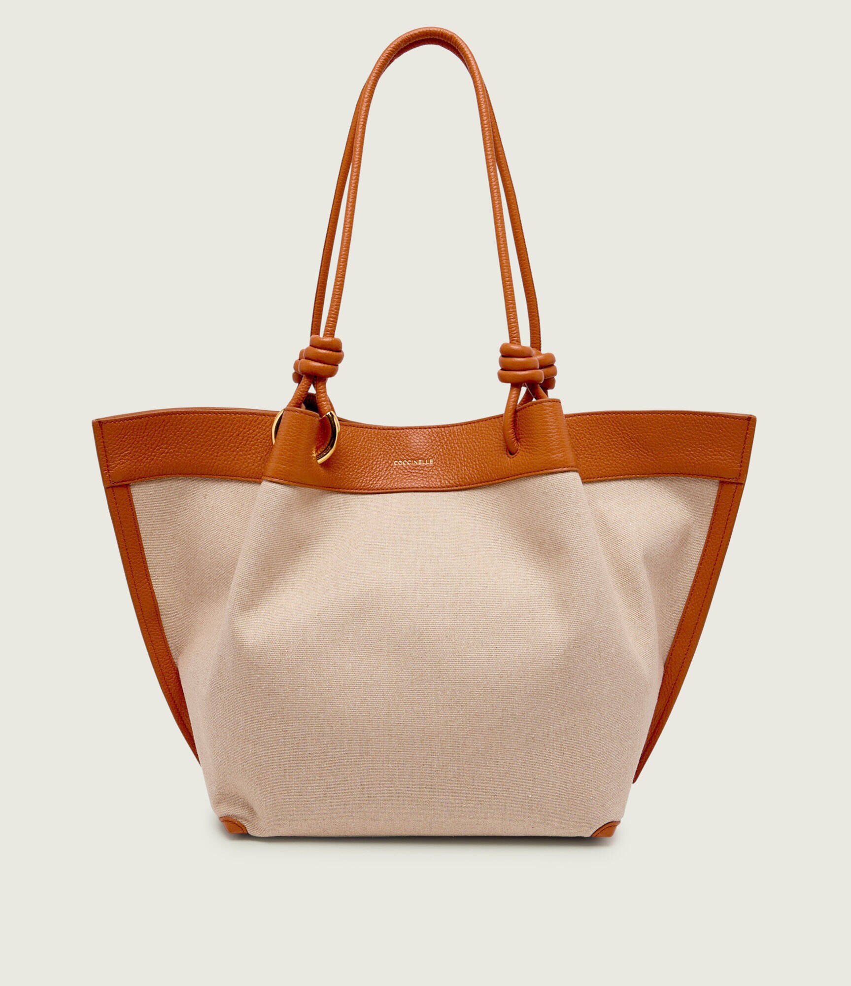 COCCINELLE De in geantă shopper Finn cu adaos de piele