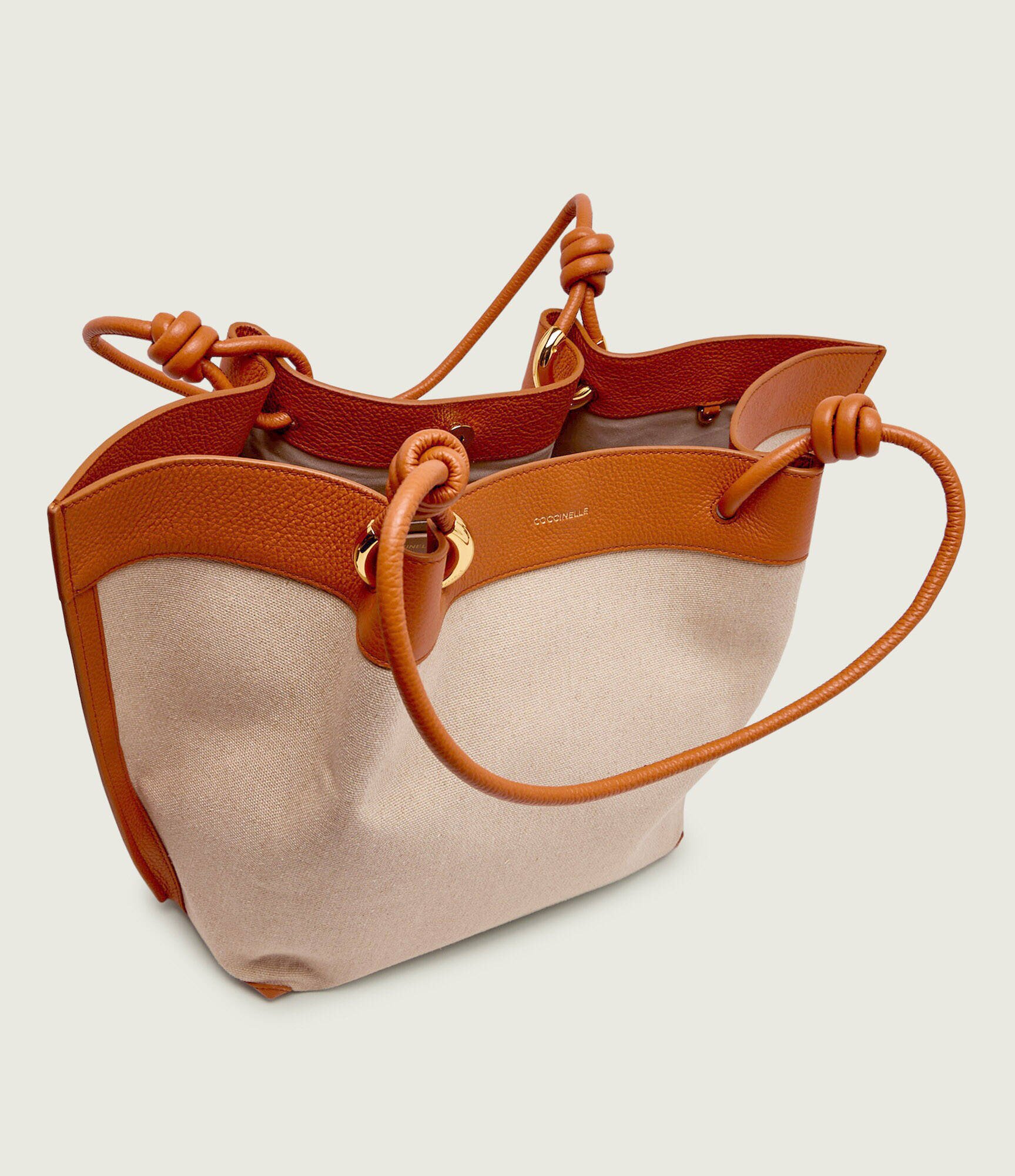 COCCINELLE De in geantă shopper Finn cu adaos de piele