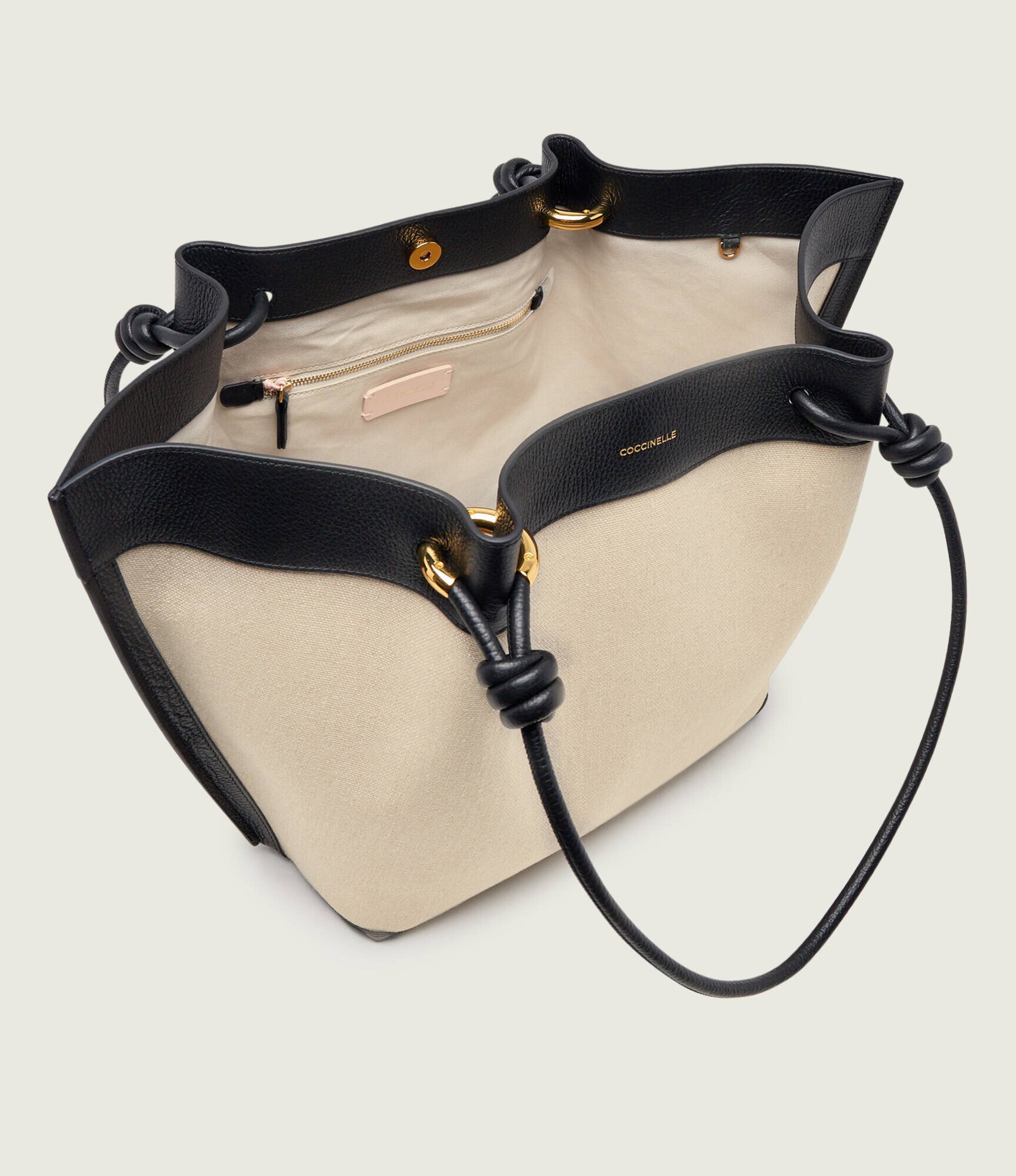 COCCINELLE De in geantă shopper FINN cu adaos de piele