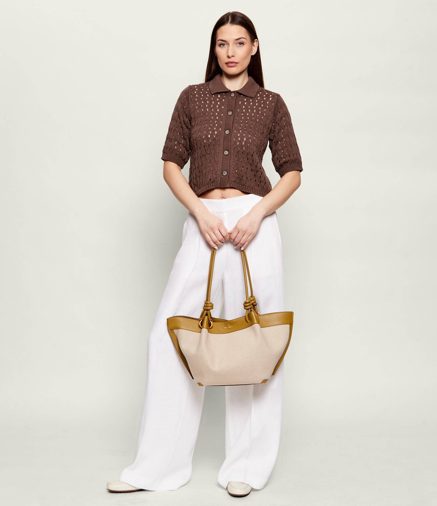 COCCINELLE De in geantă shopper FINN cu adaos de piele