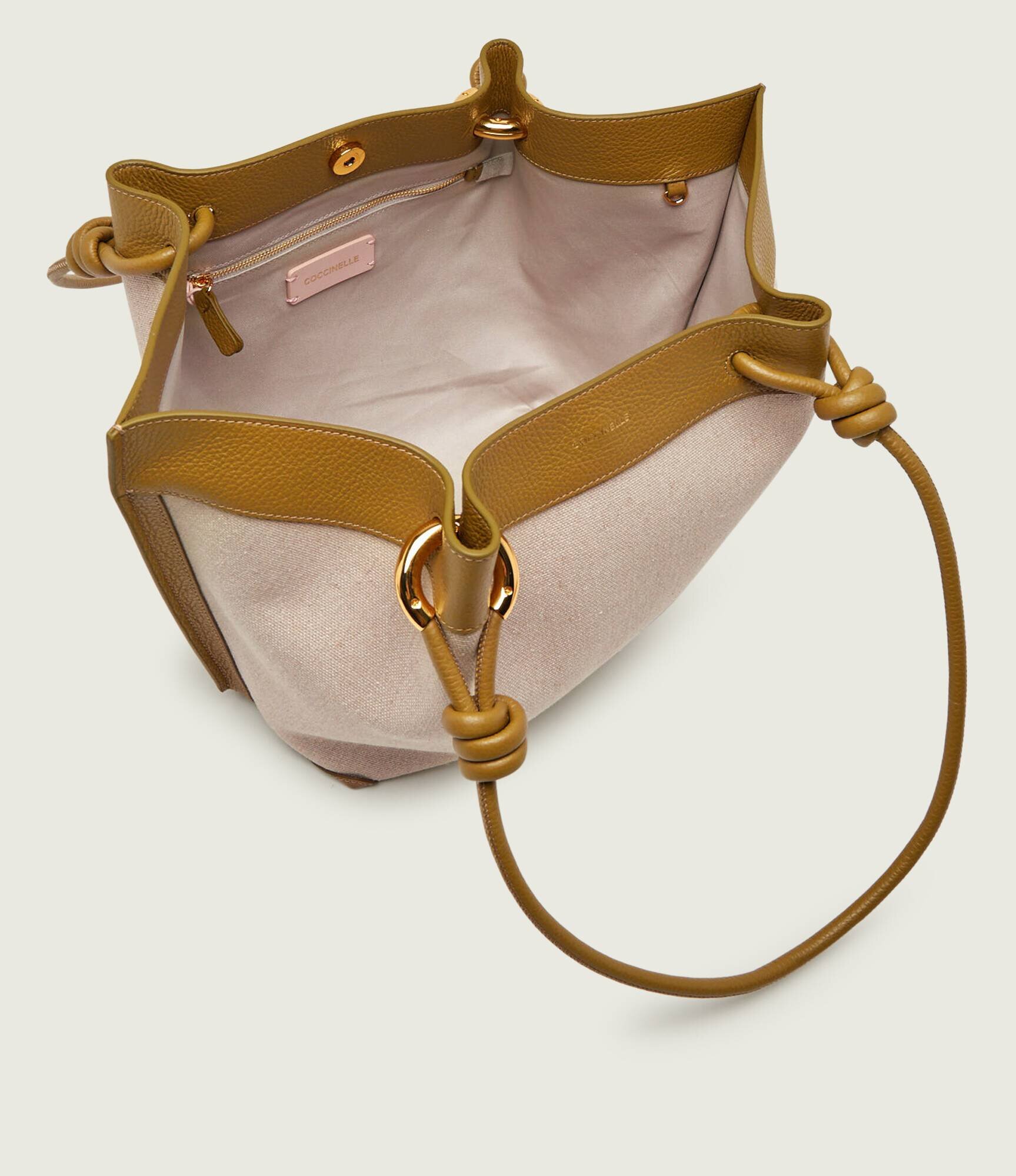 COCCINELLE De in geantă shopper FINN cu adaos de piele
