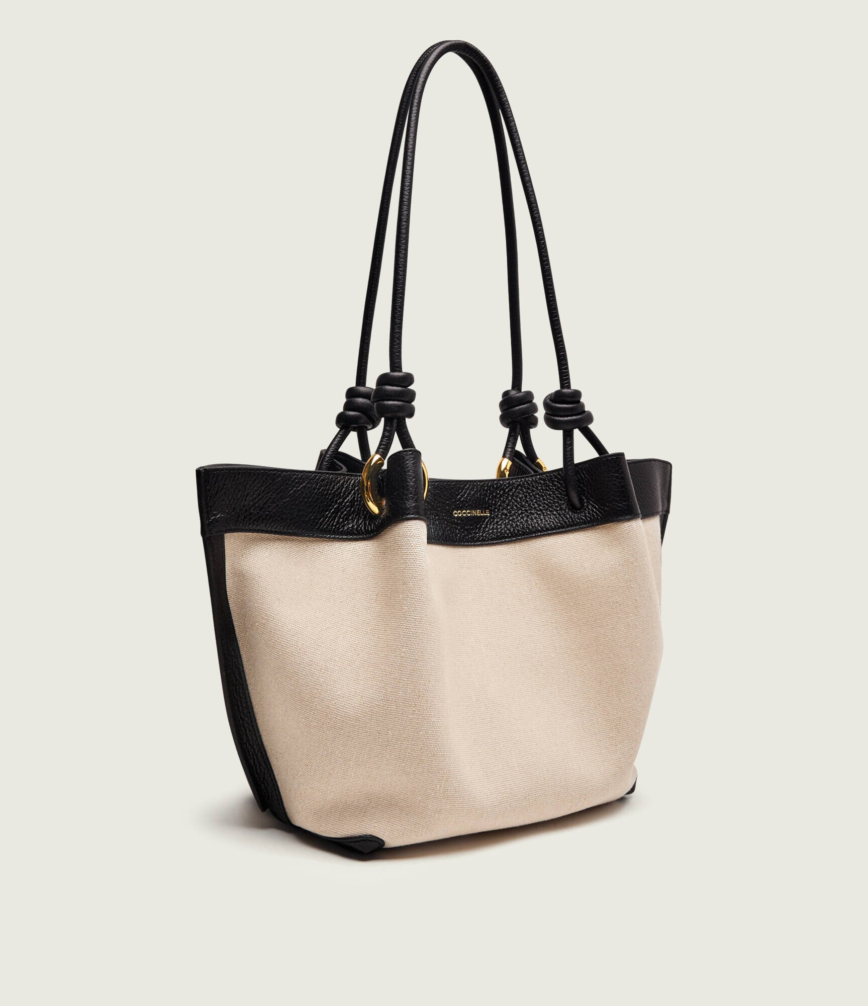 COCCINELLE De in geantă shopper Finn cu adaos de piele