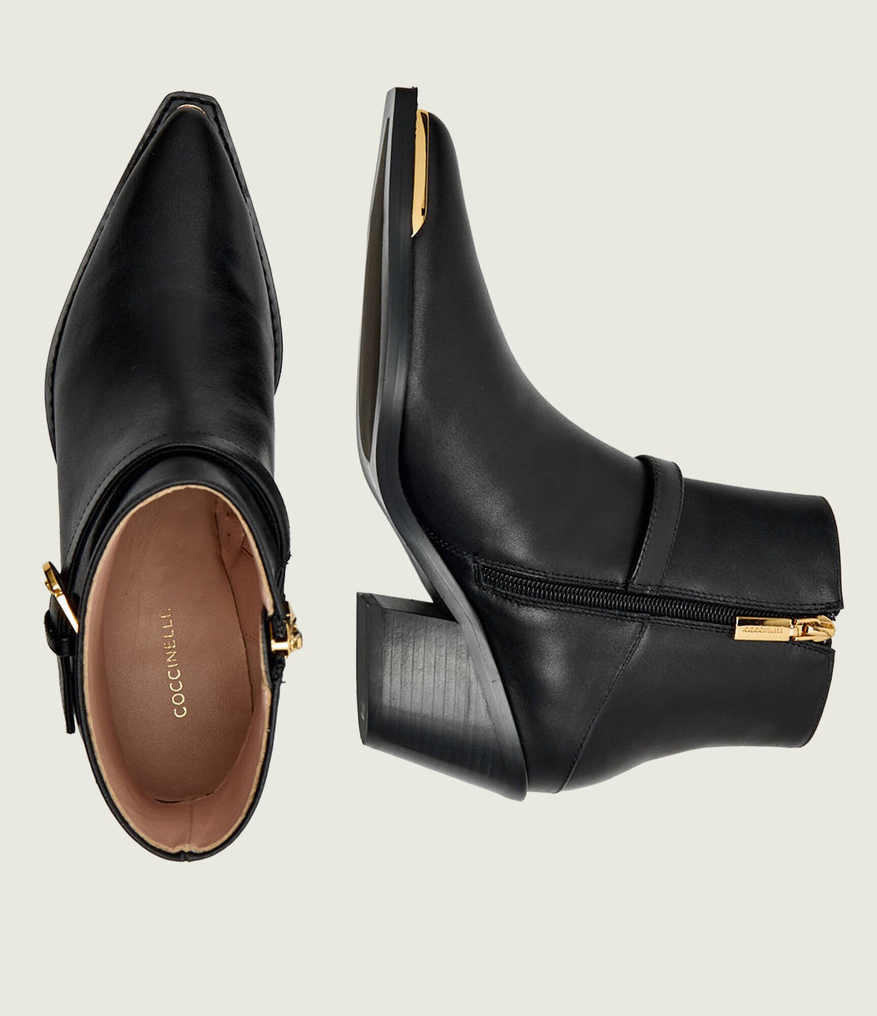 COCCINELLE De piele cizme cowboy Connie