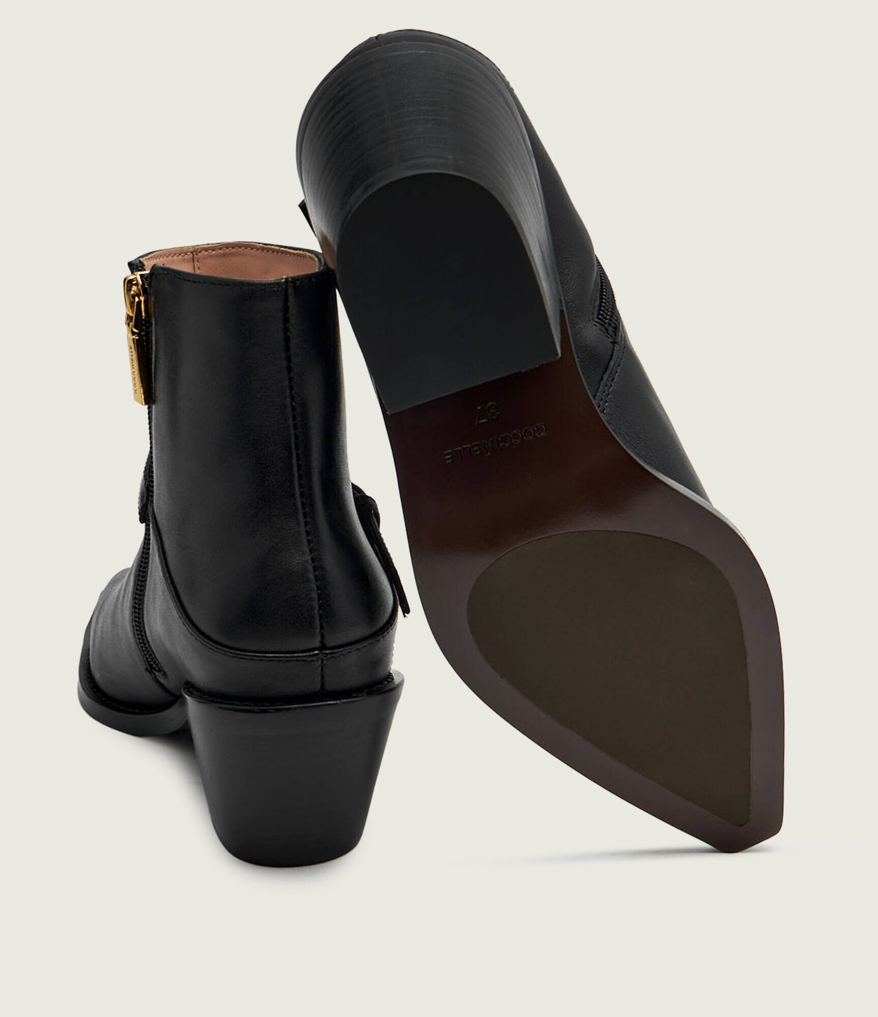 COCCINELLE De piele cizme cowboy Connie