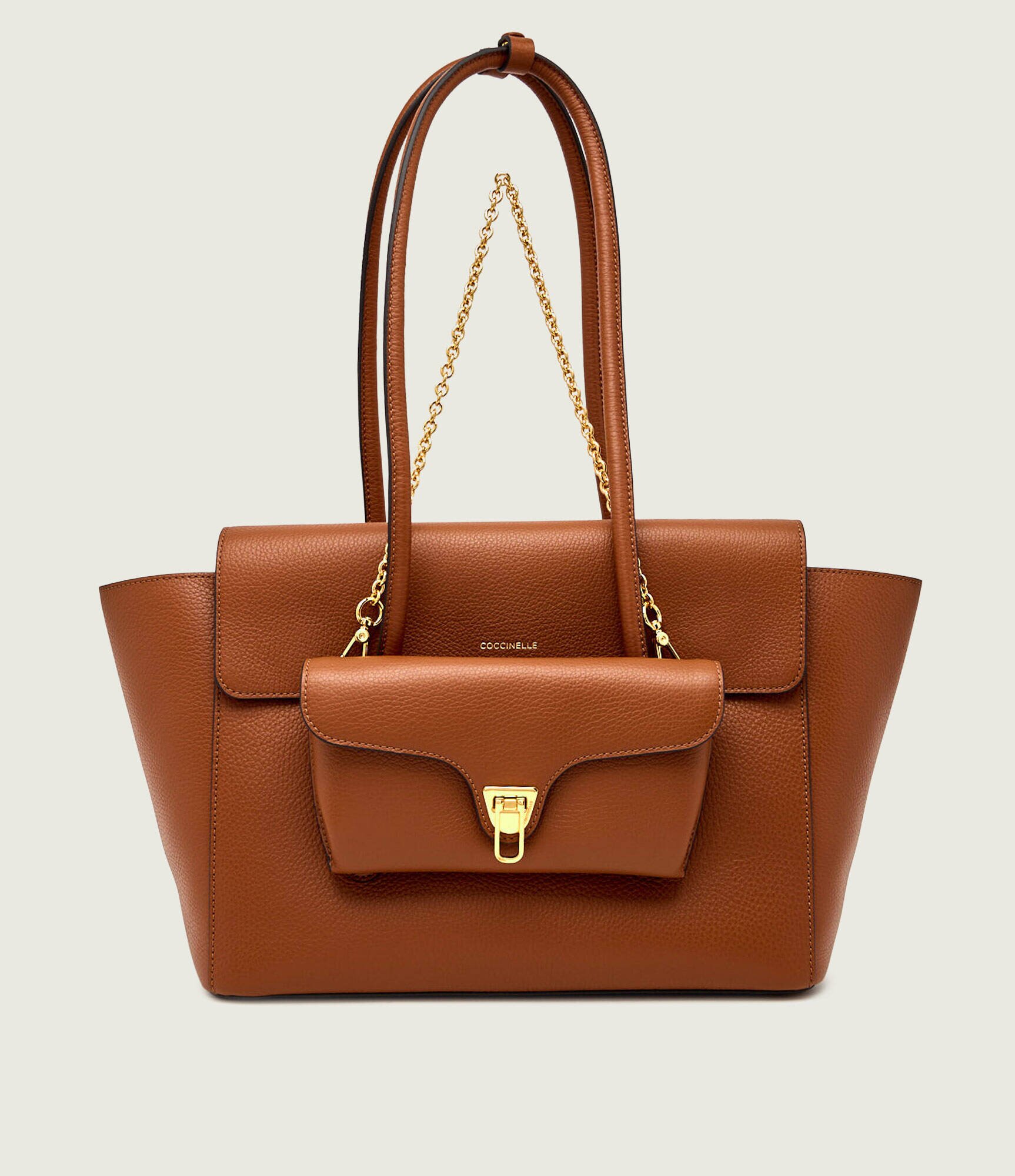 COCCINELLE De piele geantă shopper 4w1 Double Beat