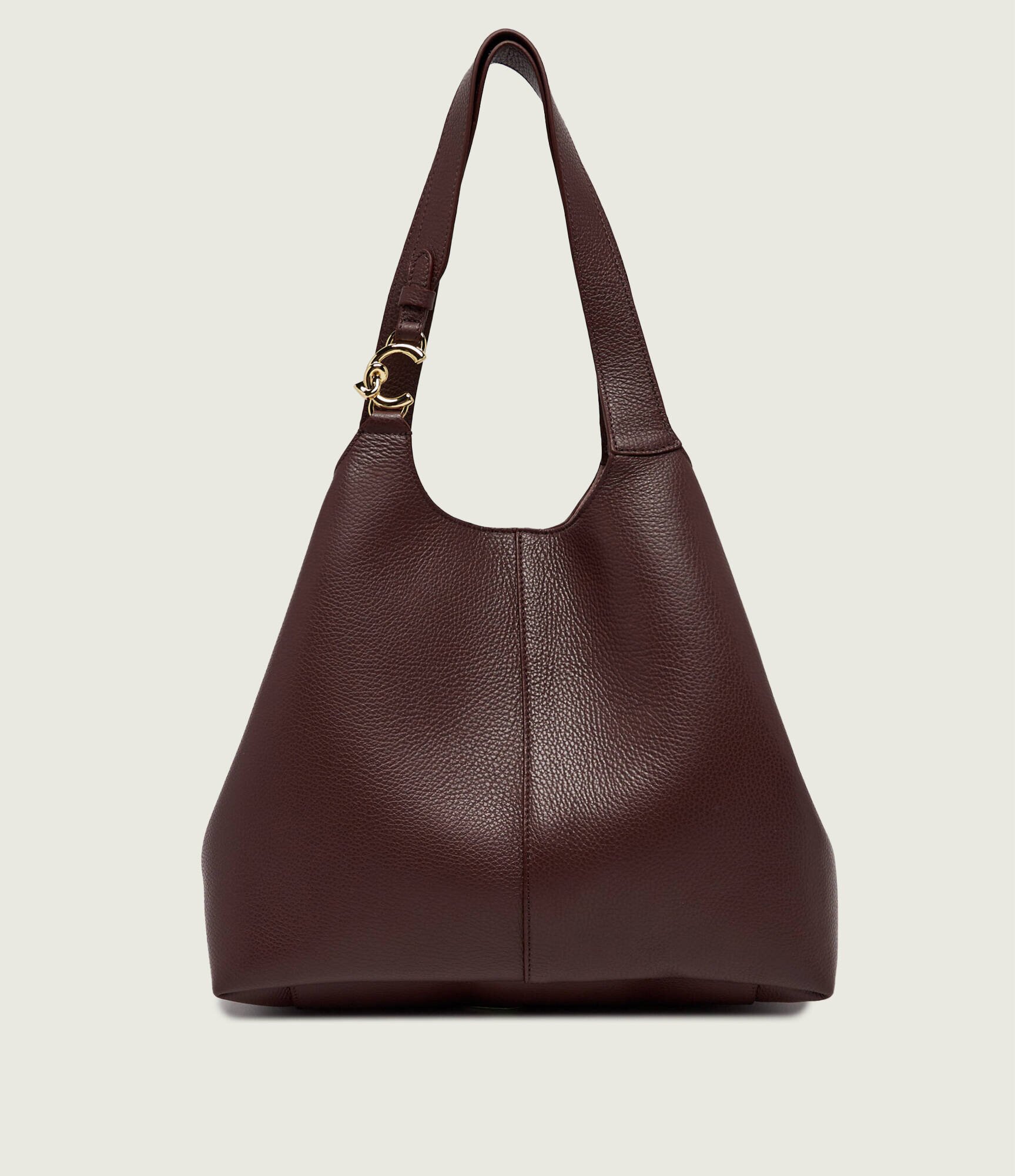 COCCINELLE De piele geantă shopper + borsetă C-Easy