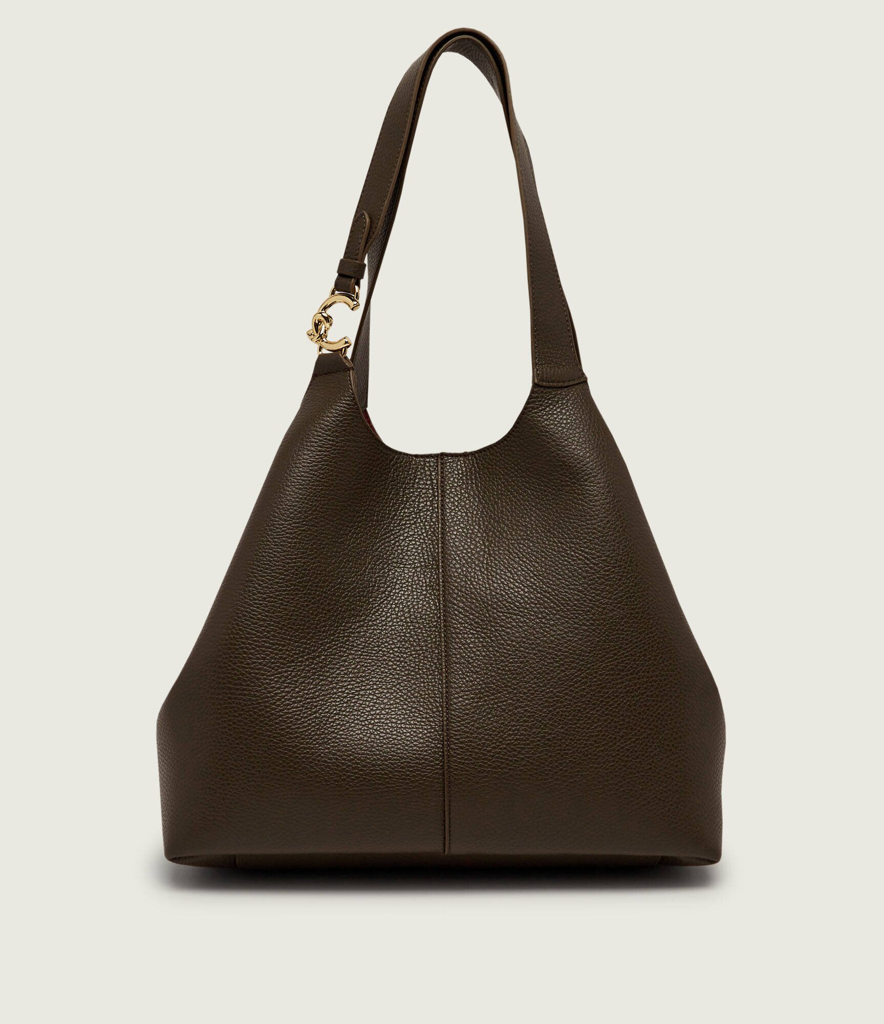 COCCINELLE De piele geantă shopper + borsetă C-Easy