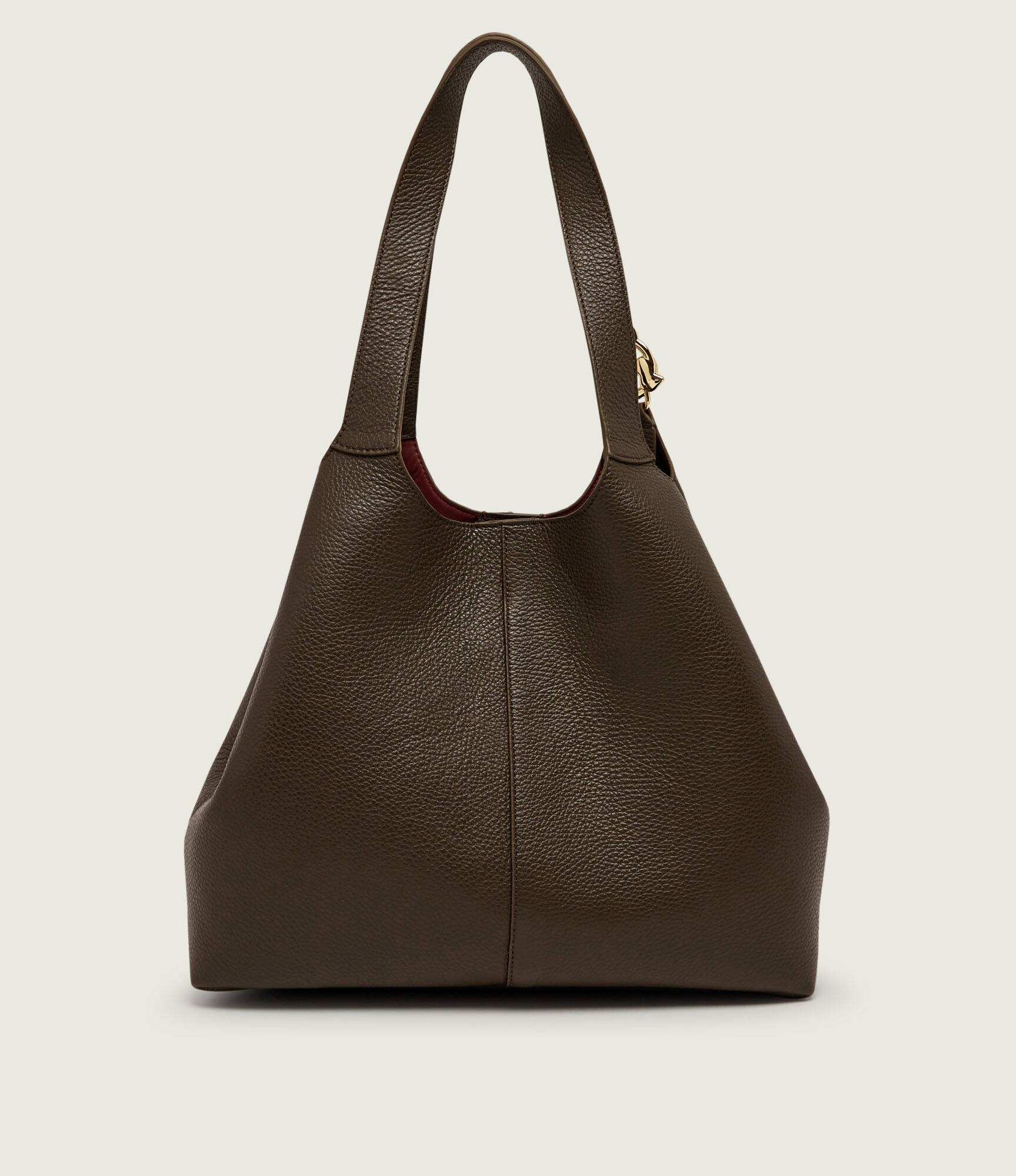 COCCINELLE De piele geantă shopper + borsetă C-Easy