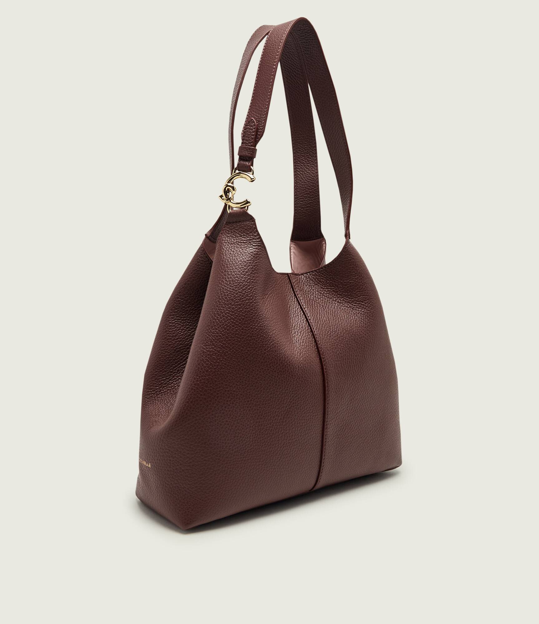 COCCINELLE De piele geantă shopper + borsetă C-Easy