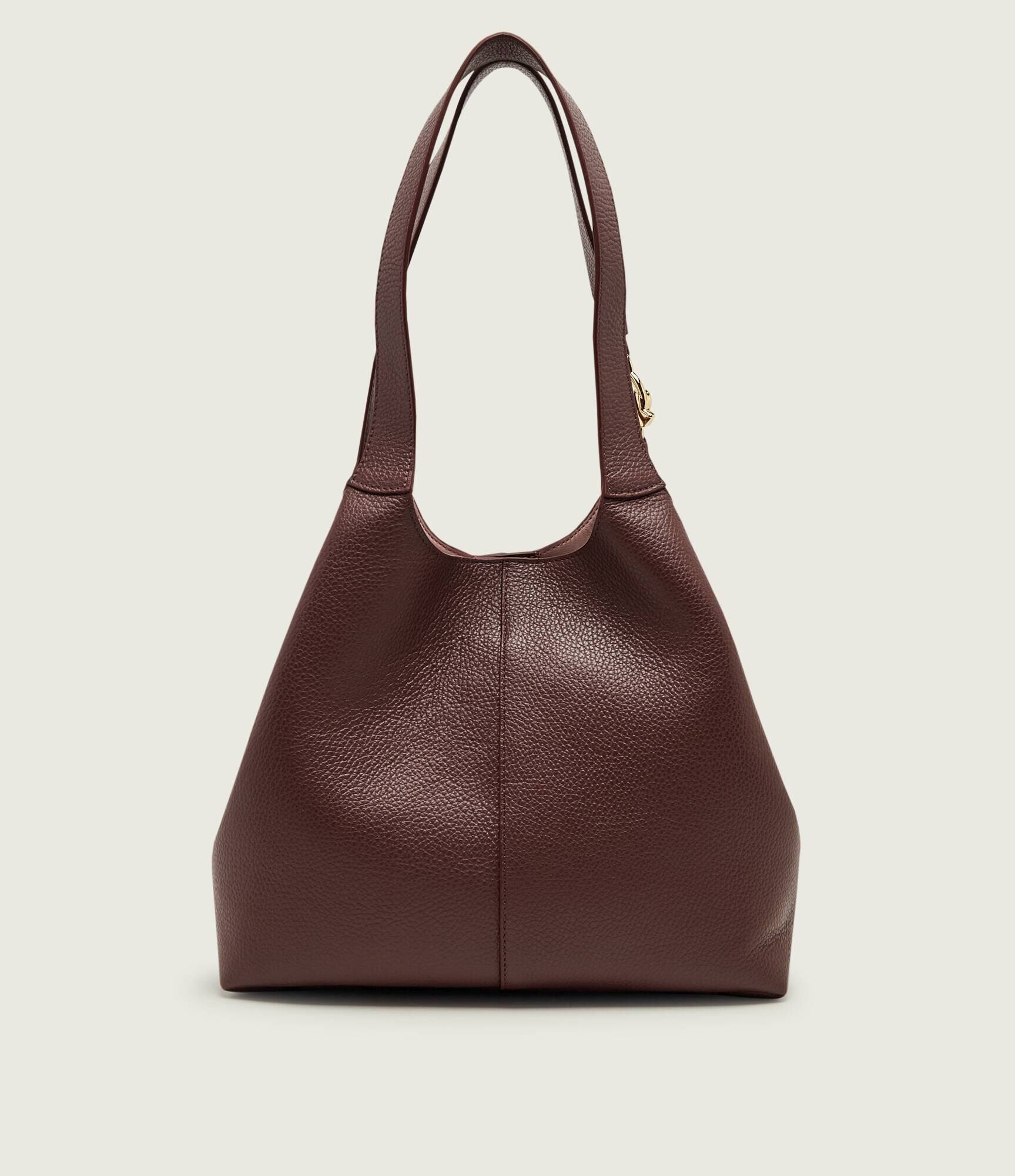 COCCINELLE De piele geantă shopper + borsetă C-Easy