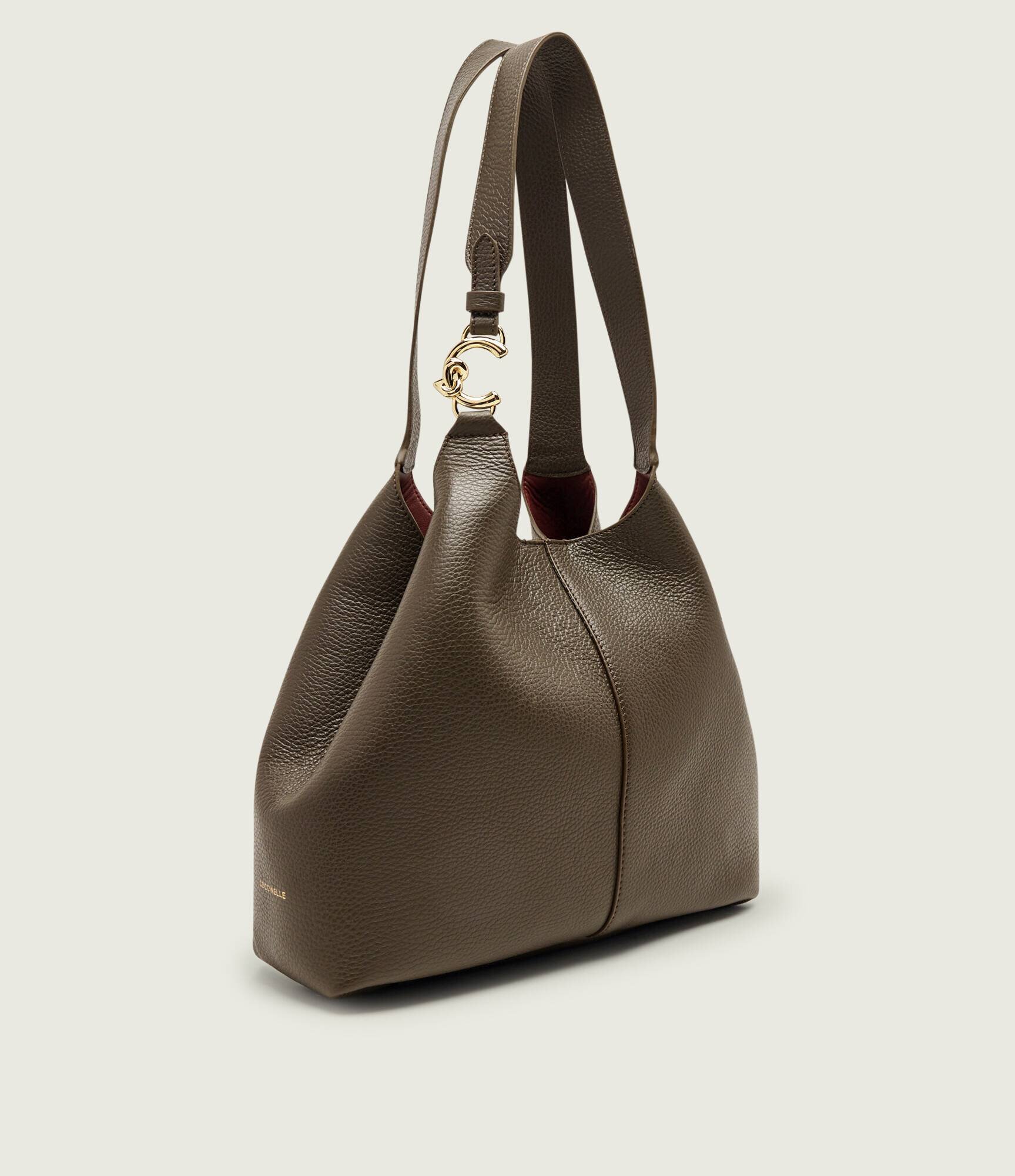 COCCINELLE De piele geantă shopper + borsetă C-Easy