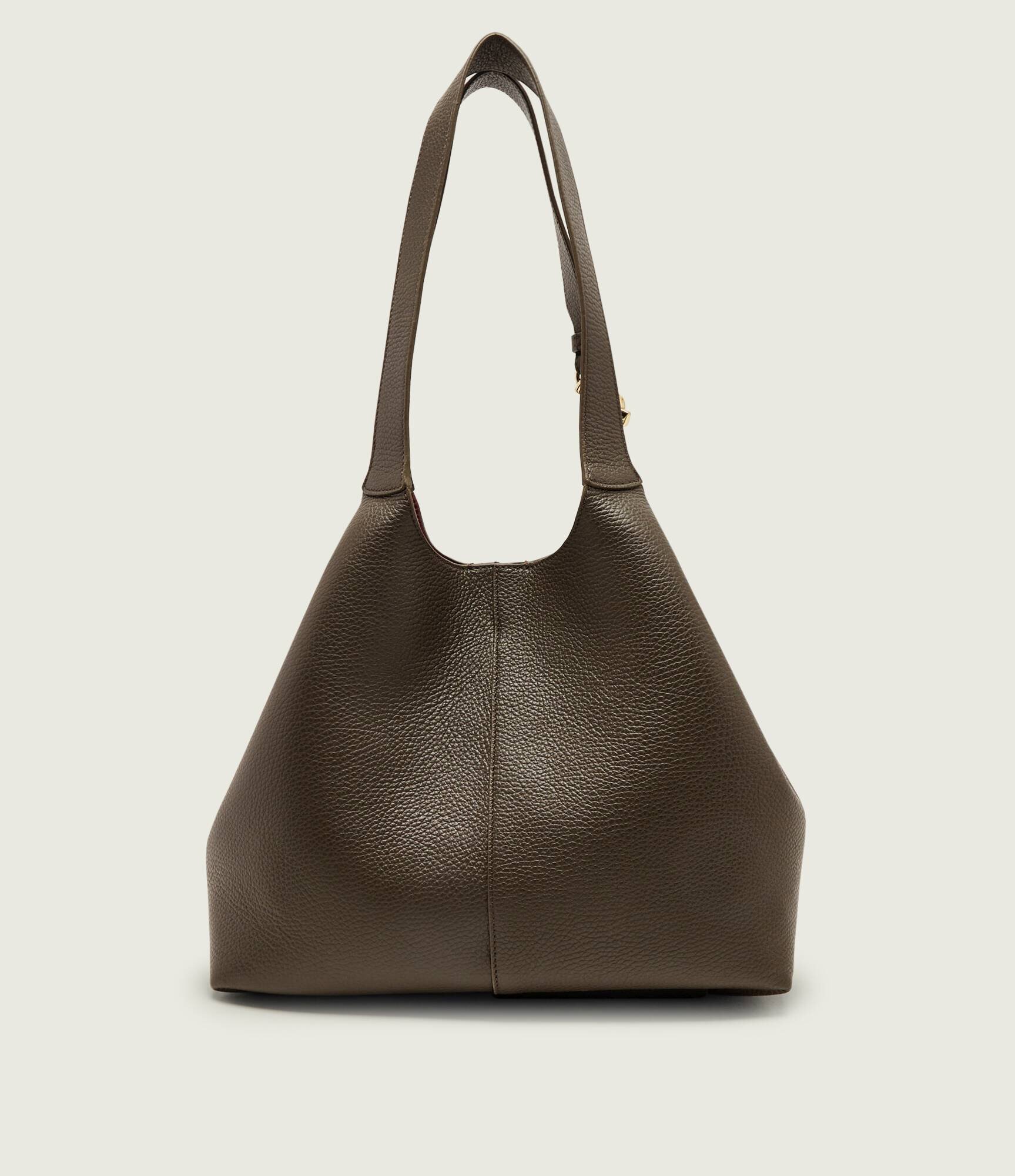 COCCINELLE De piele geantă shopper + borsetă C-Easy