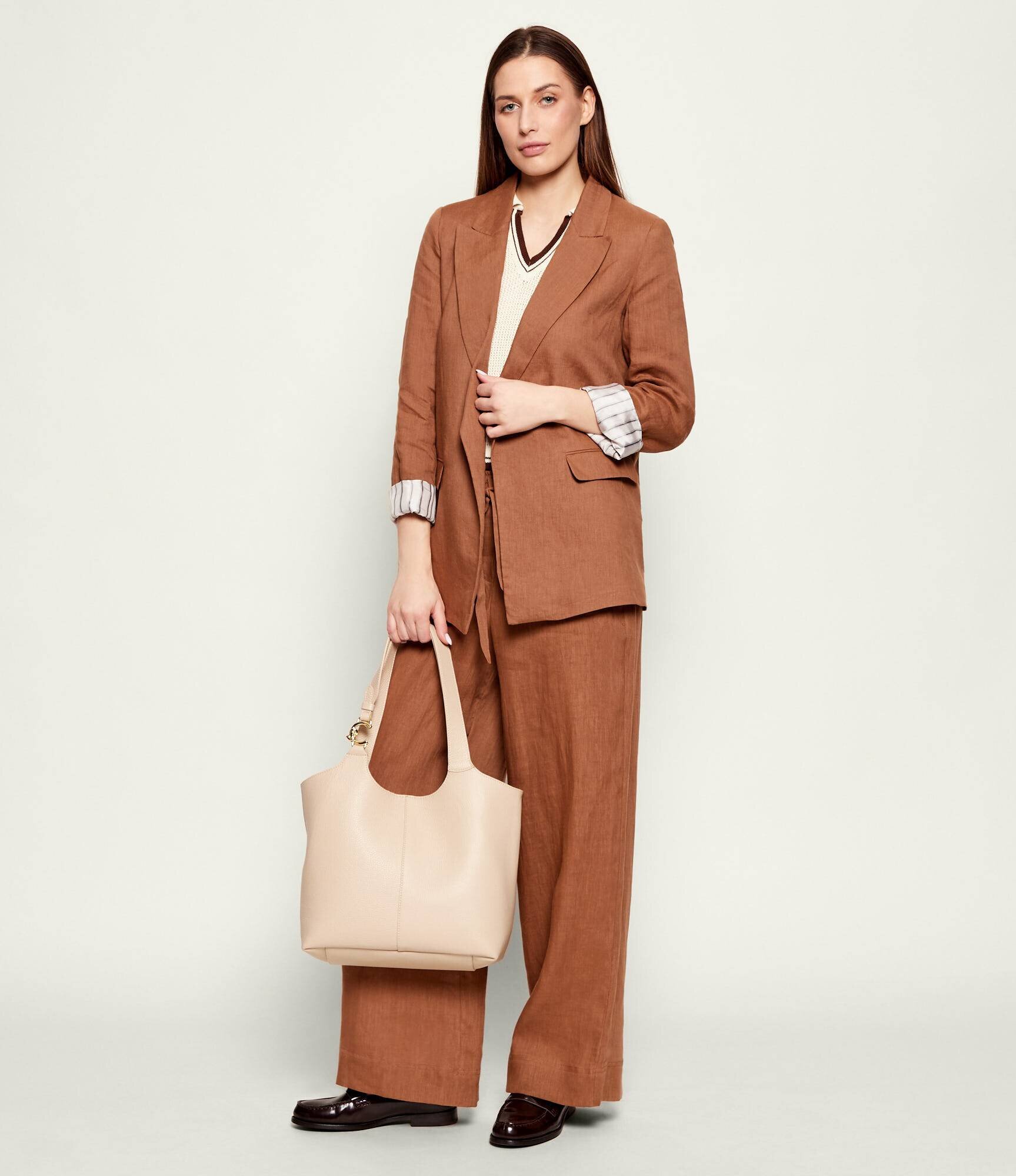 COCCINELLE De piele geantă shopper + borsetă C-Easy