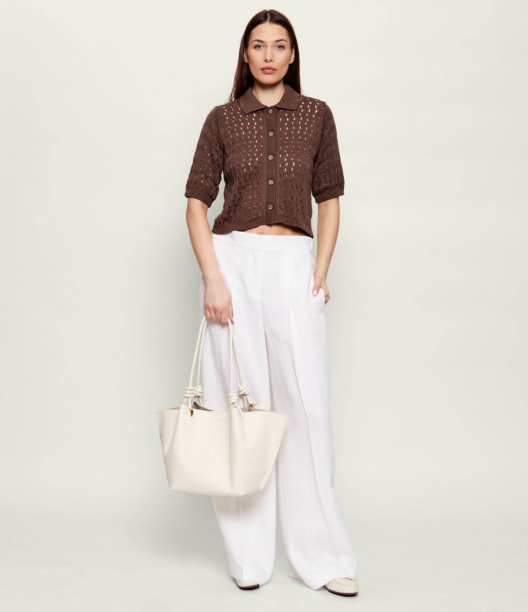COCCINELLE De piele geantă shopper + borsetă FINN