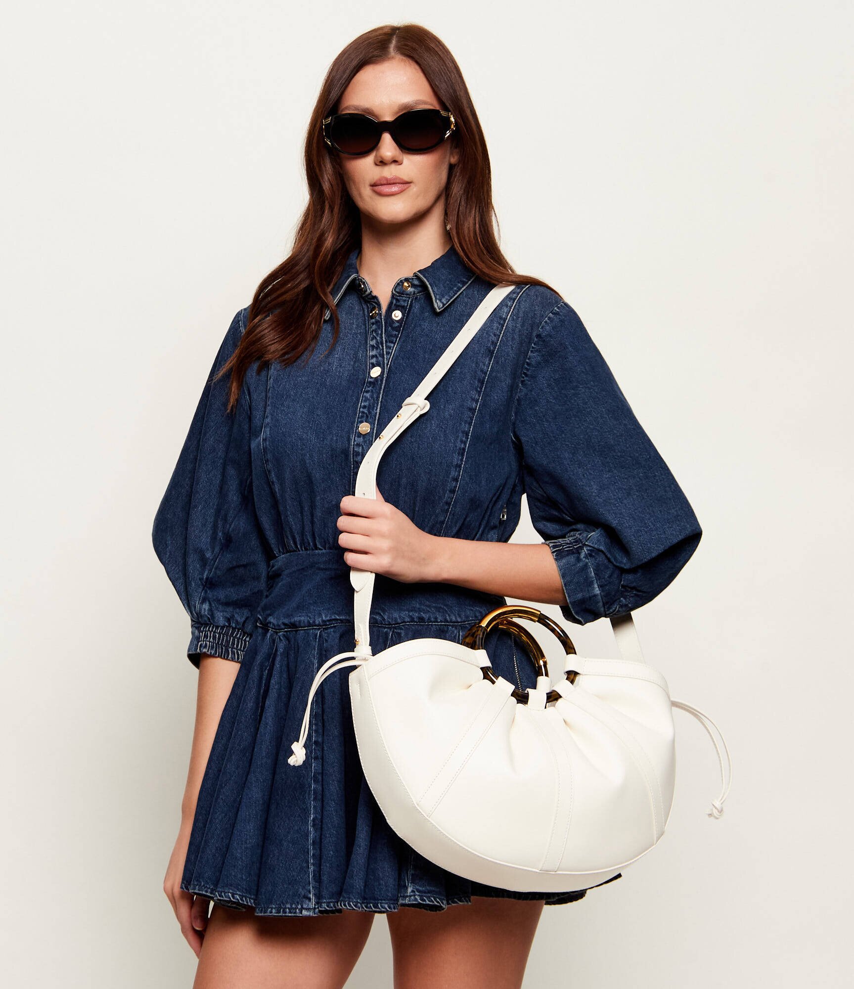 COCCINELLE De piele geantă shopper + borsetă Shell