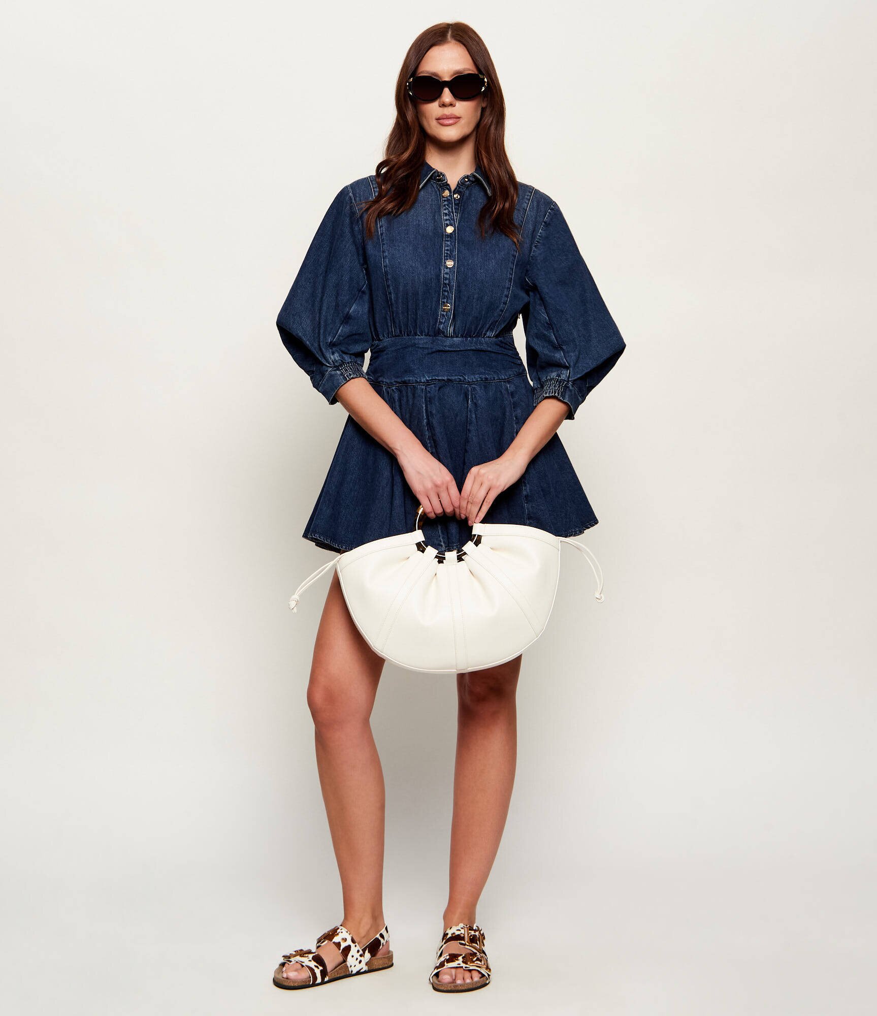COCCINELLE De piele geantă shopper + borsetă Shell