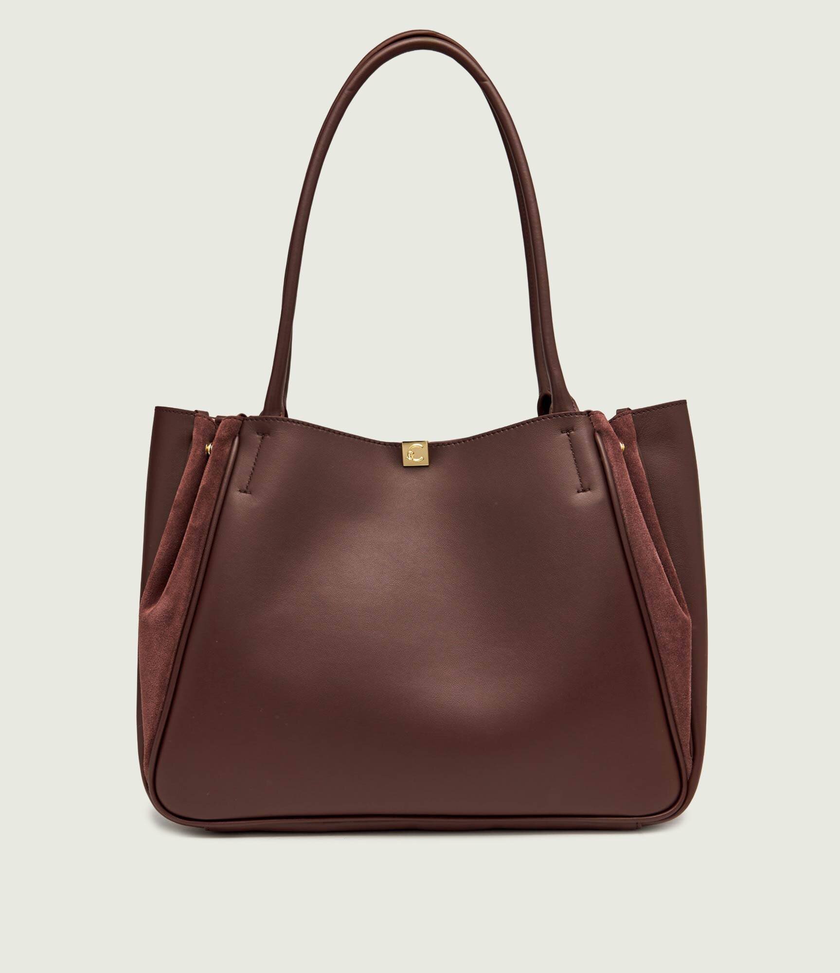 COCCINELLE De piele geantă shopper Pansy | piele întoarsă