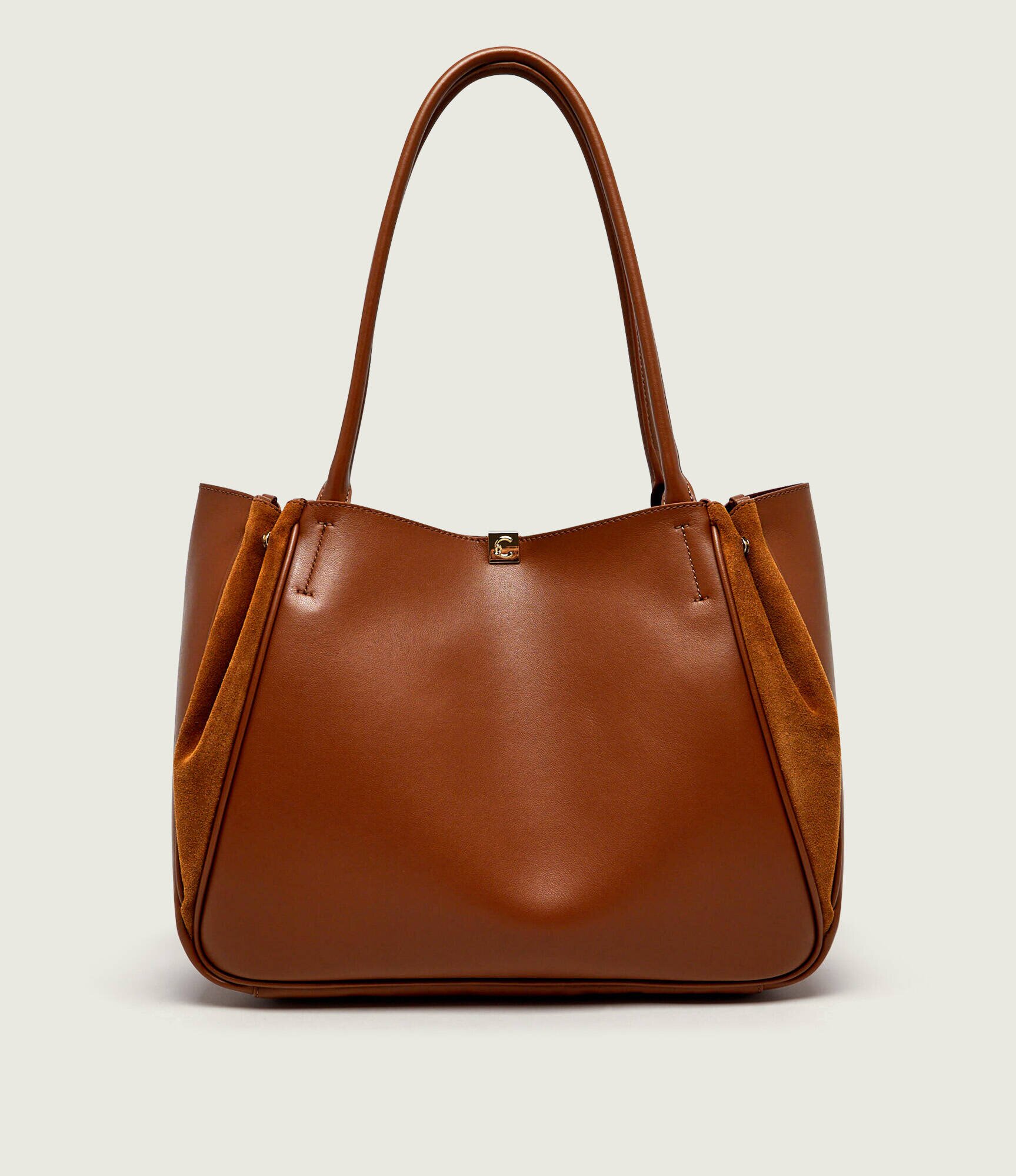 COCCINELLE De piele geantă shopper Pansy | piele întoarsă