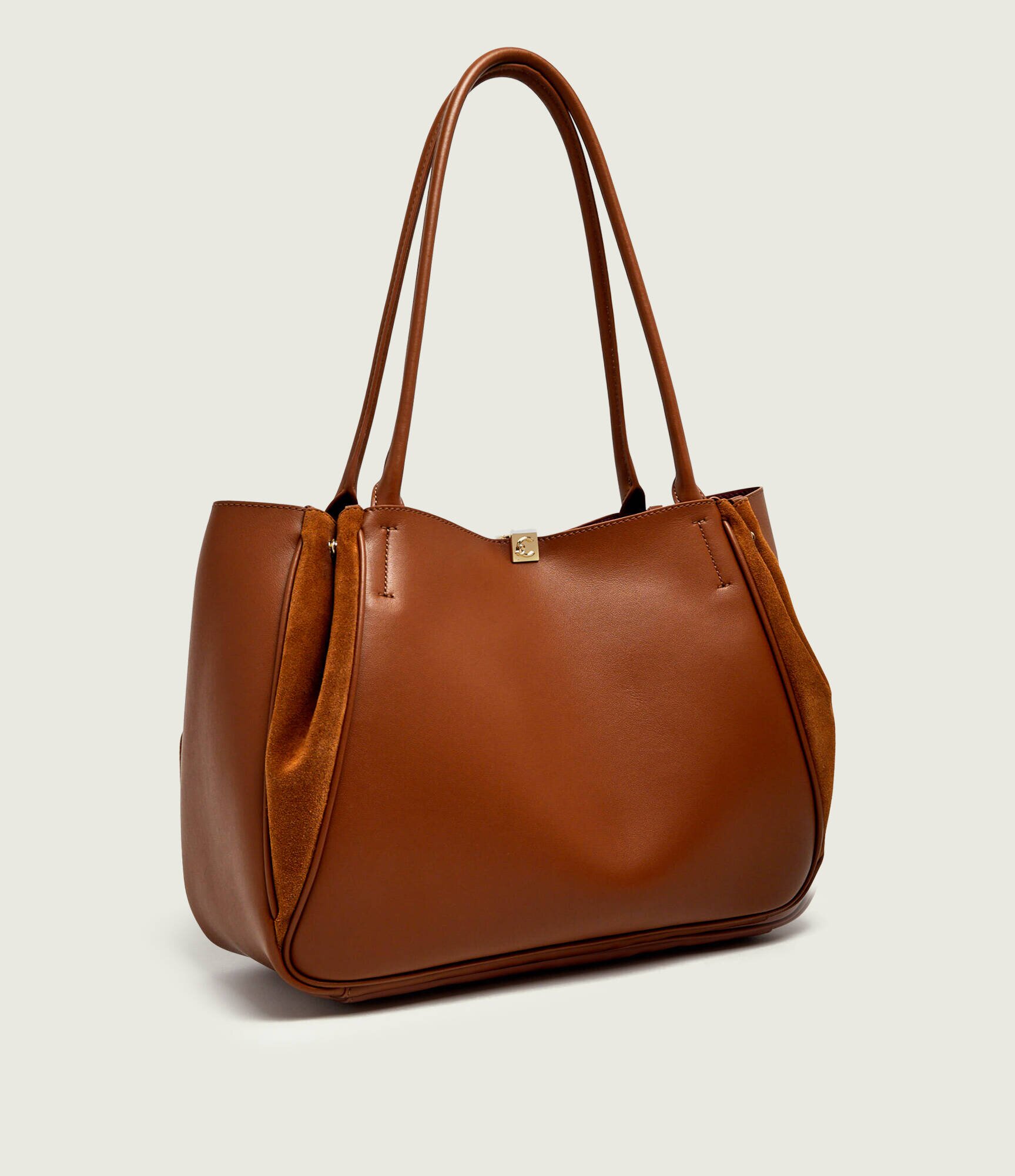 COCCINELLE De piele geantă shopper Pansy | piele întoarsă