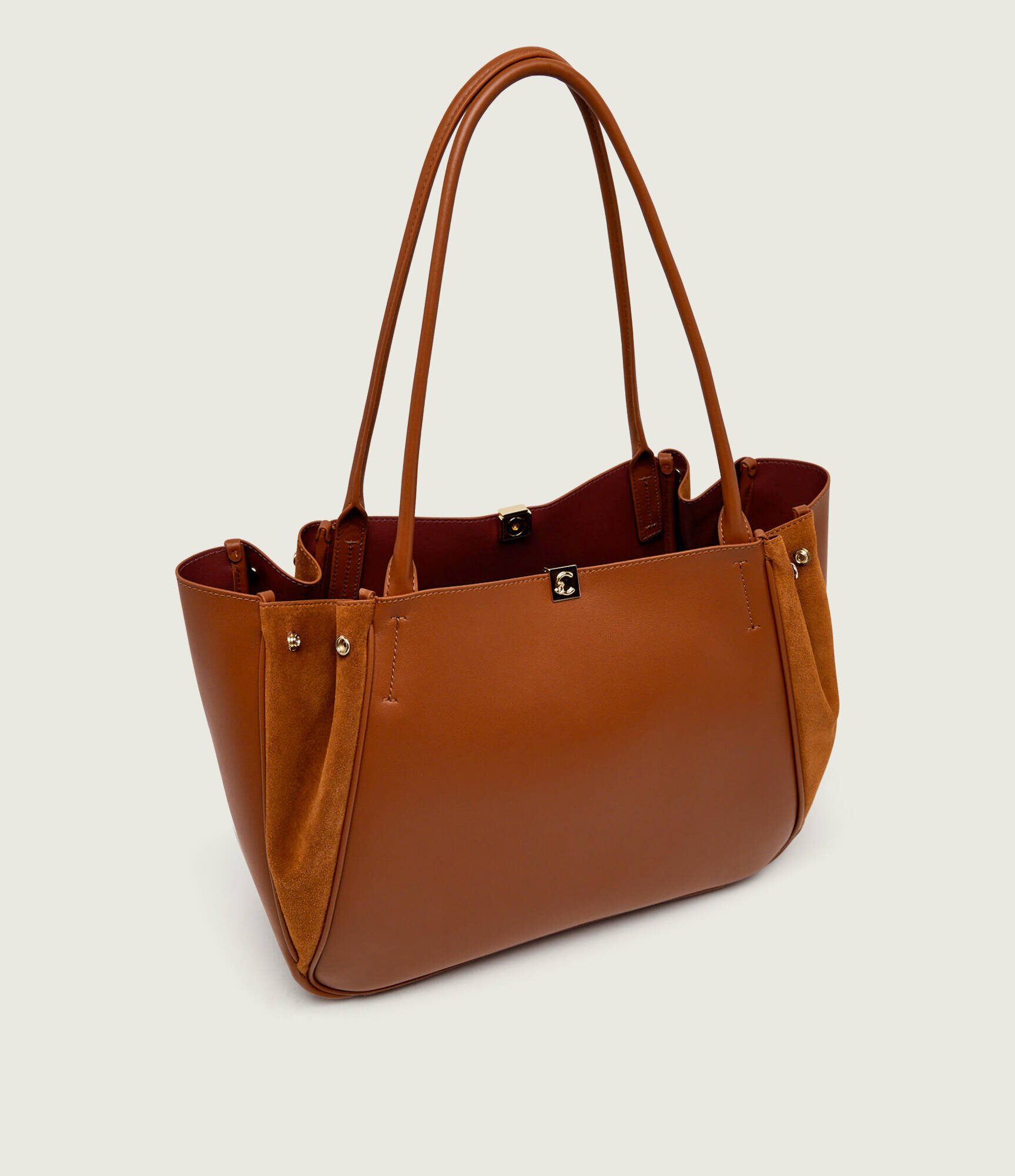 COCCINELLE De piele geantă shopper Pansy | piele întoarsă