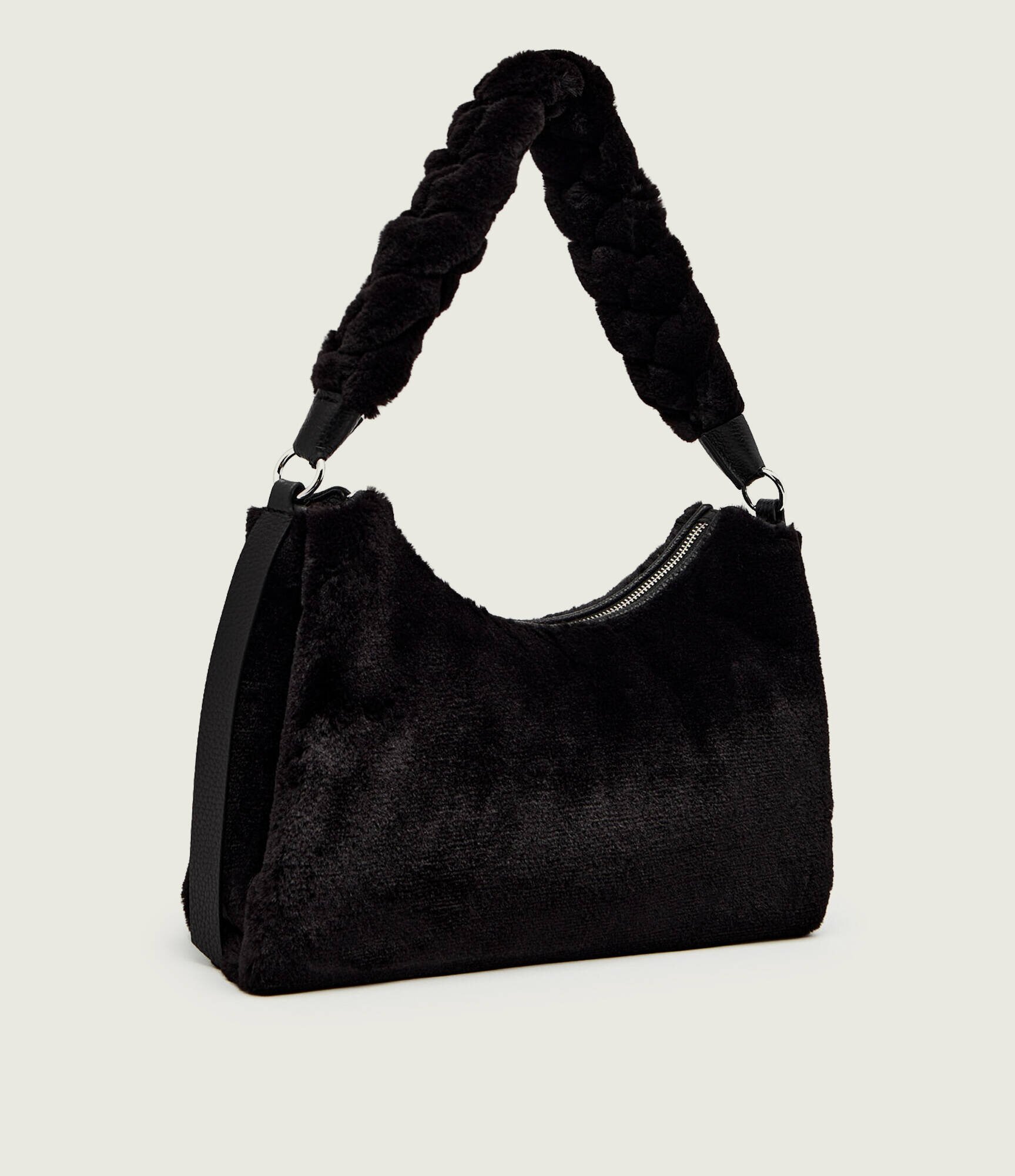 COCCINELLE Geantă pe umăr Boheme | shearling cu adaos de piele