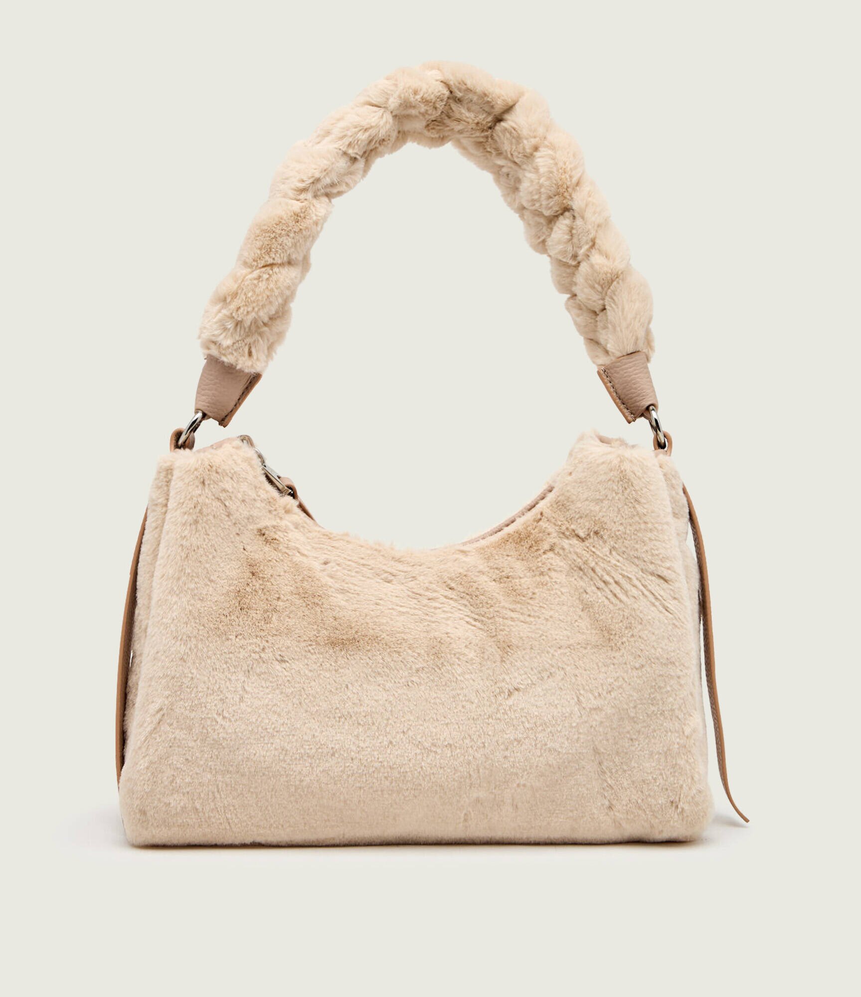 COCCINELLE Geantă pe umăr Boheme | shearling cu adaos de piele