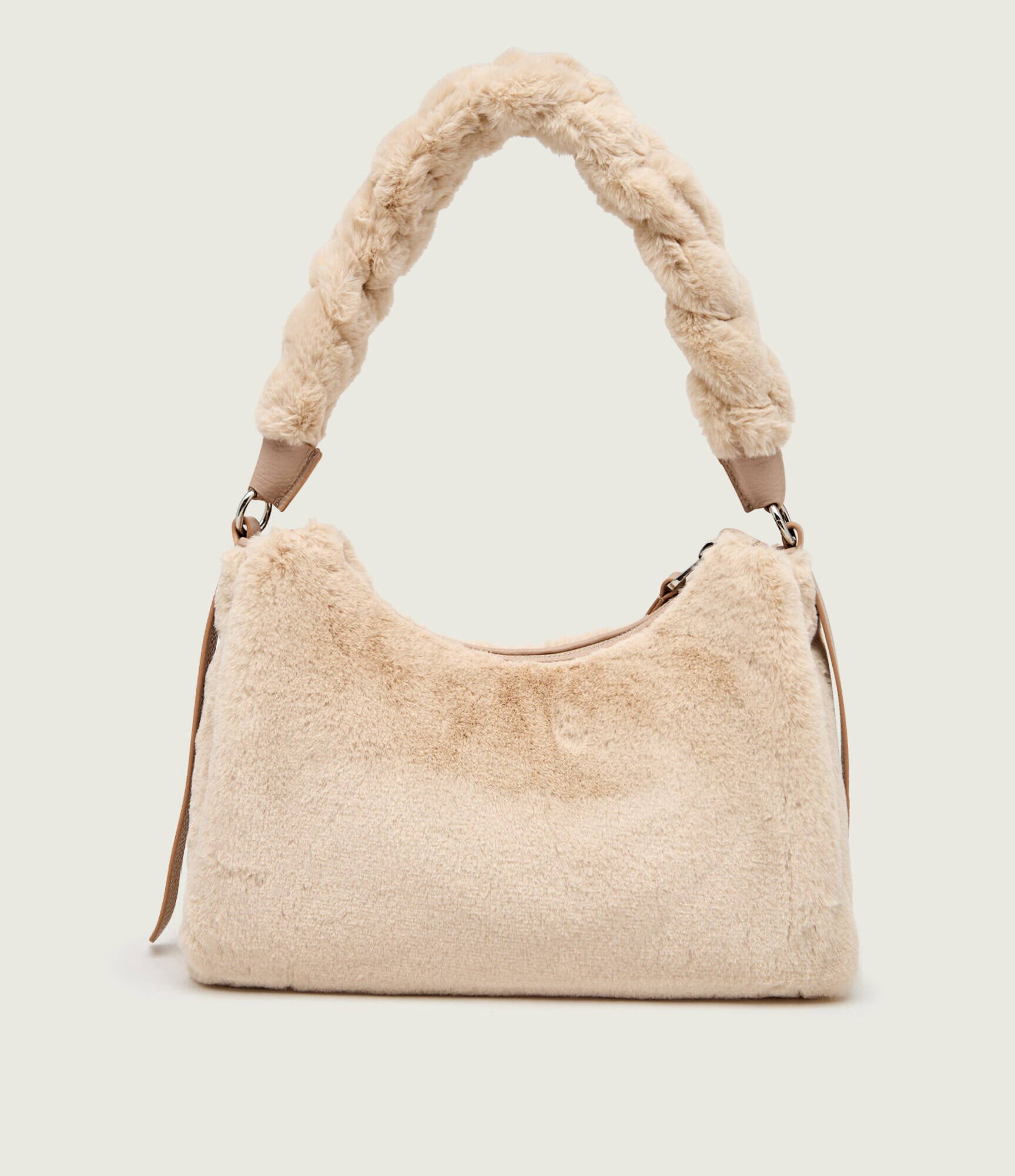 COCCINELLE Geantă pe umăr Boheme | shearling cu adaos de piele