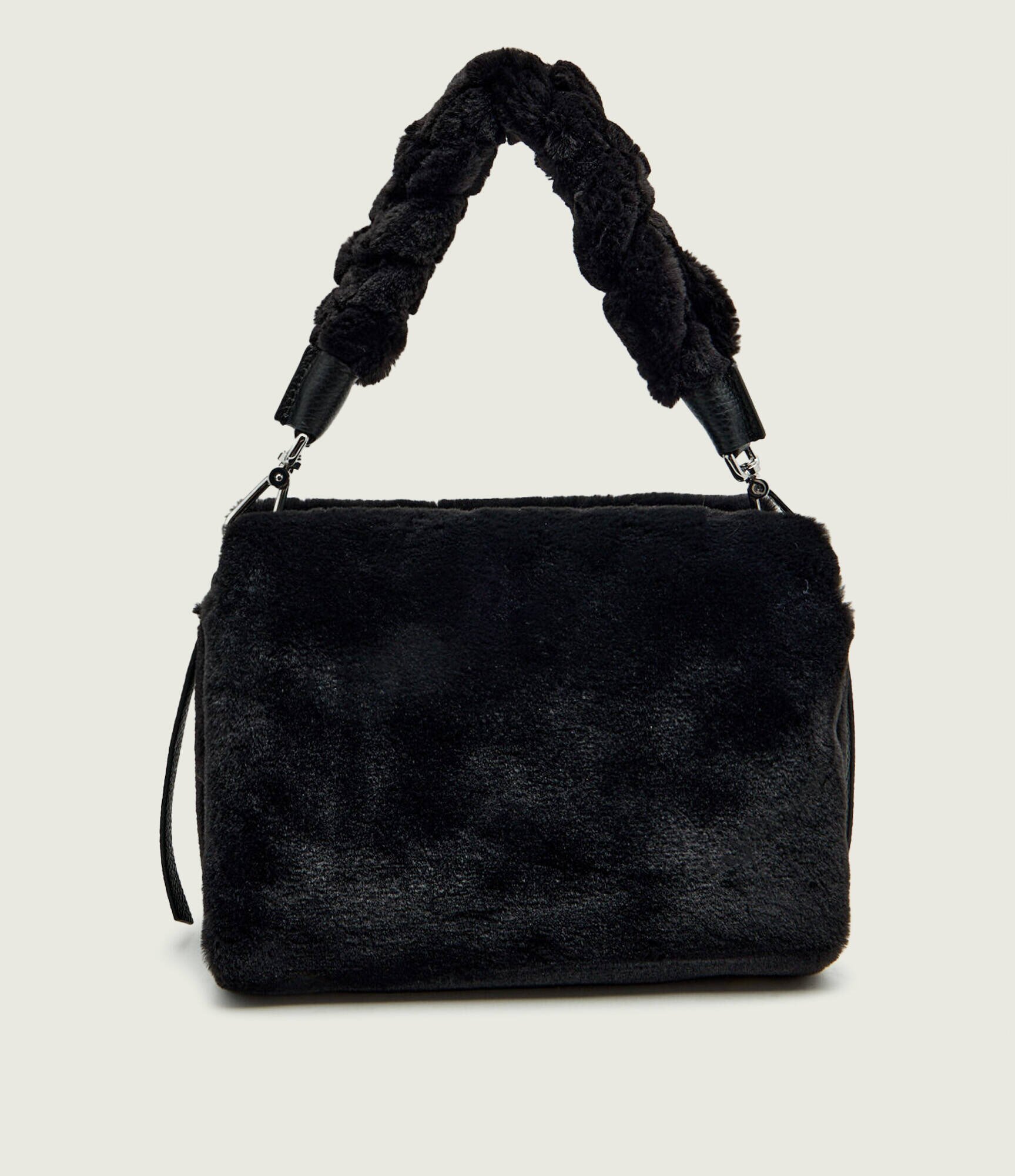 COCCINELLE Geantă pe umăr Boheme | shearling cu adaos de piele