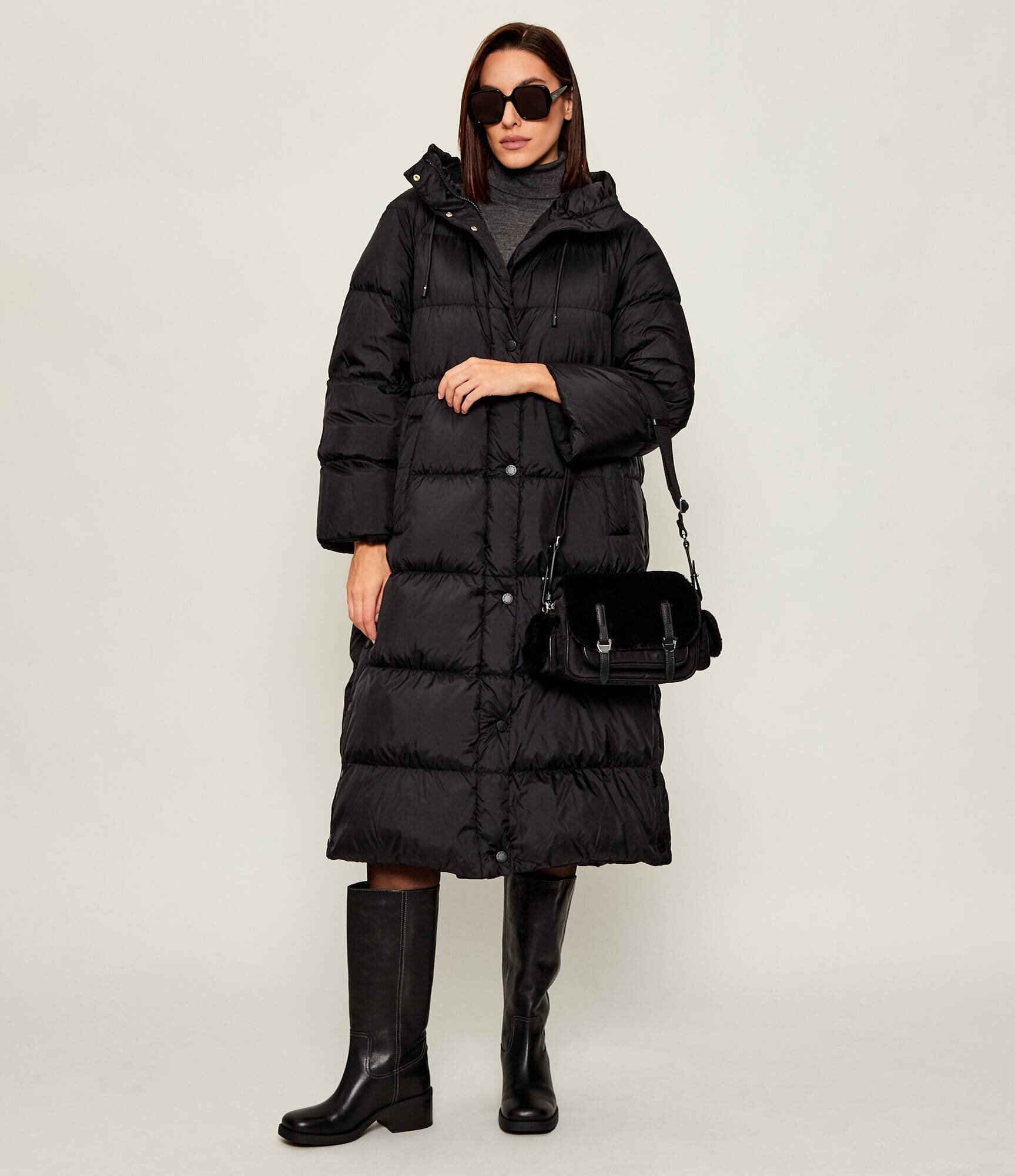 COCCINELLE Geantă pe umăr Campus | shearling cu adaos de piele