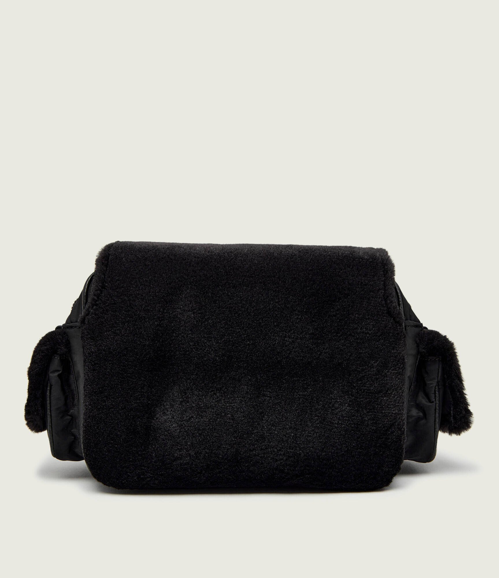 COCCINELLE Geantă pe umăr Campus | shearling cu adaos de piele