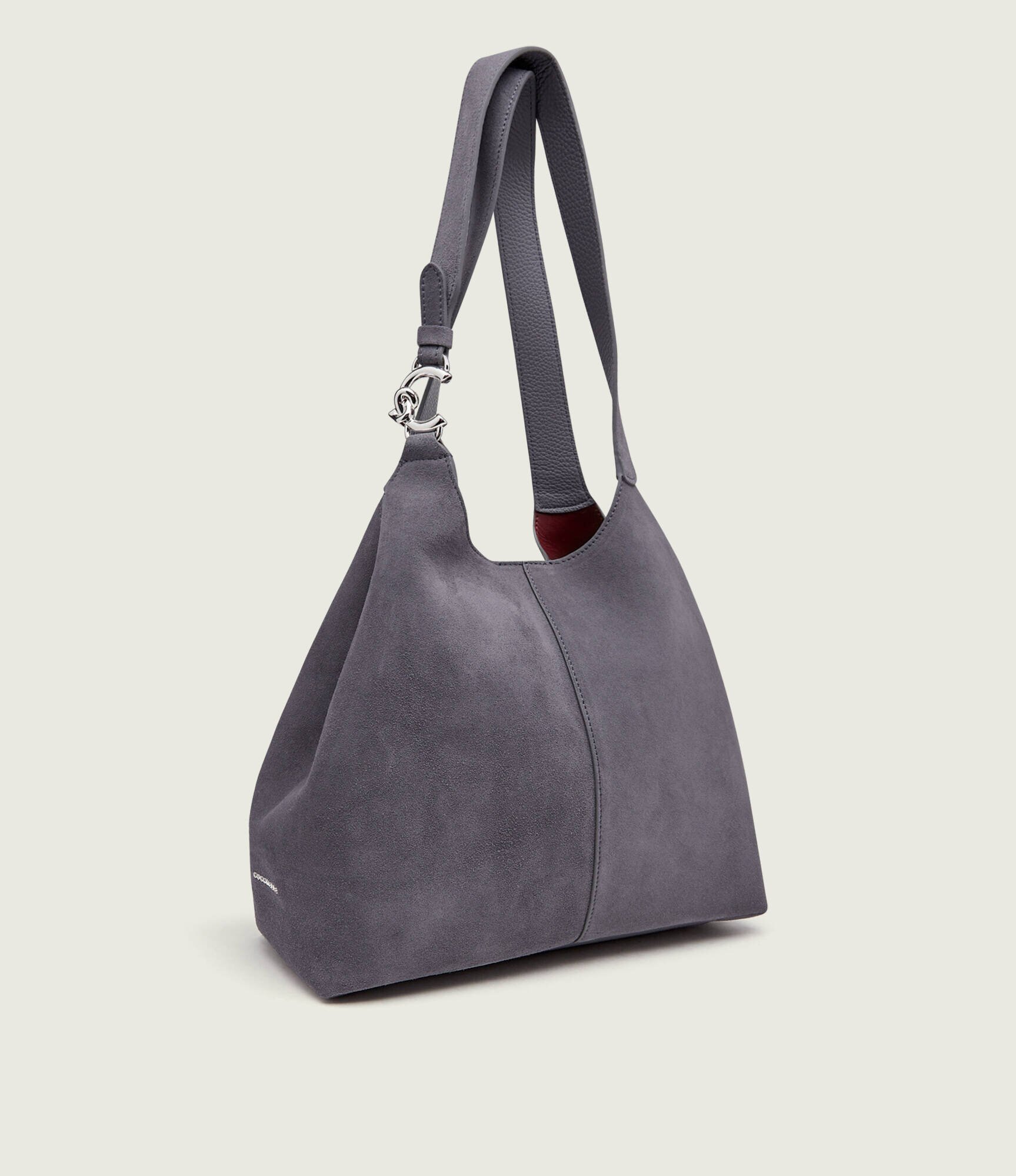 COCCINELLE Geantă shopper + borsetă C-Easy | piele întoarsă