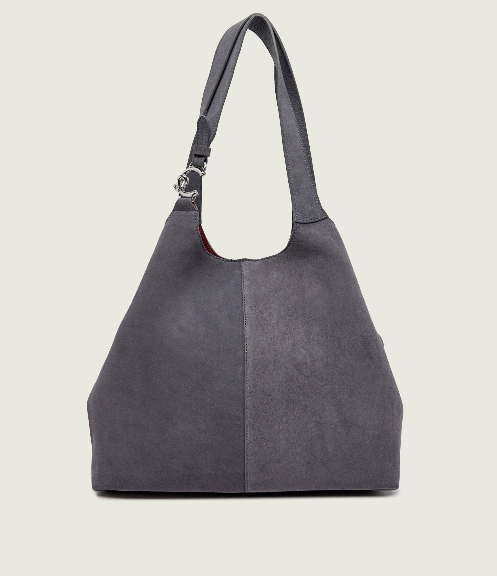 COCCINELLE Geantă shopper + borsetă C-Easy | piele întoarsă