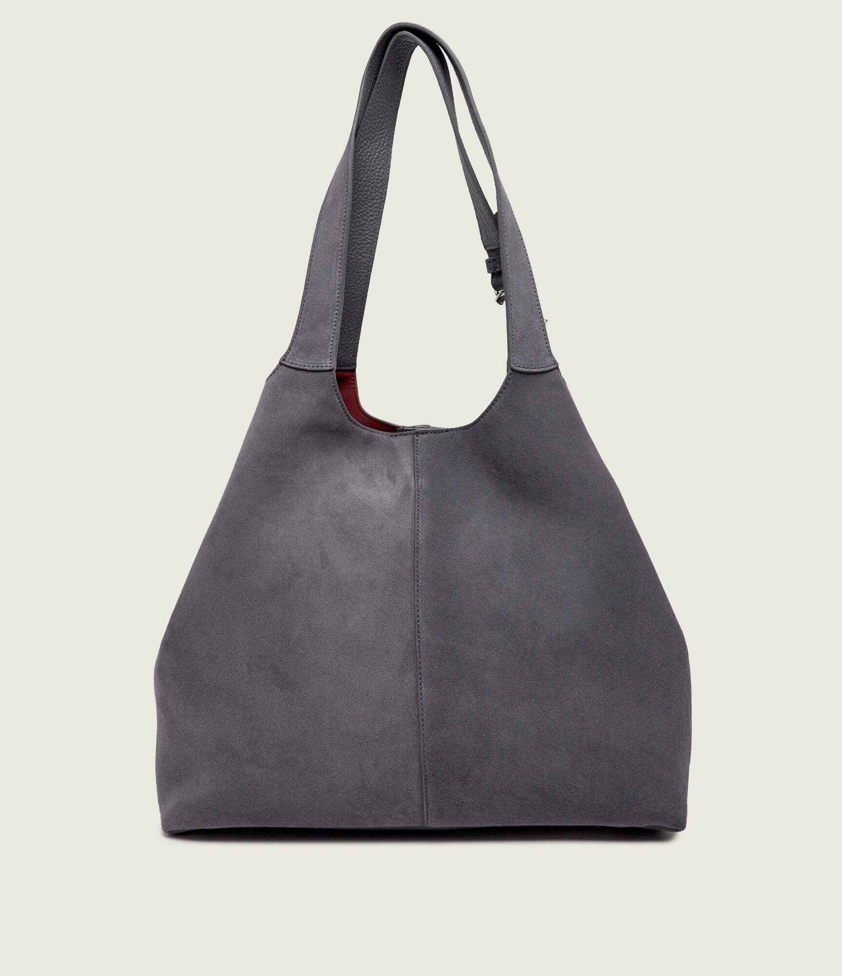 COCCINELLE Geantă shopper + borsetă C-Easy | piele întoarsă