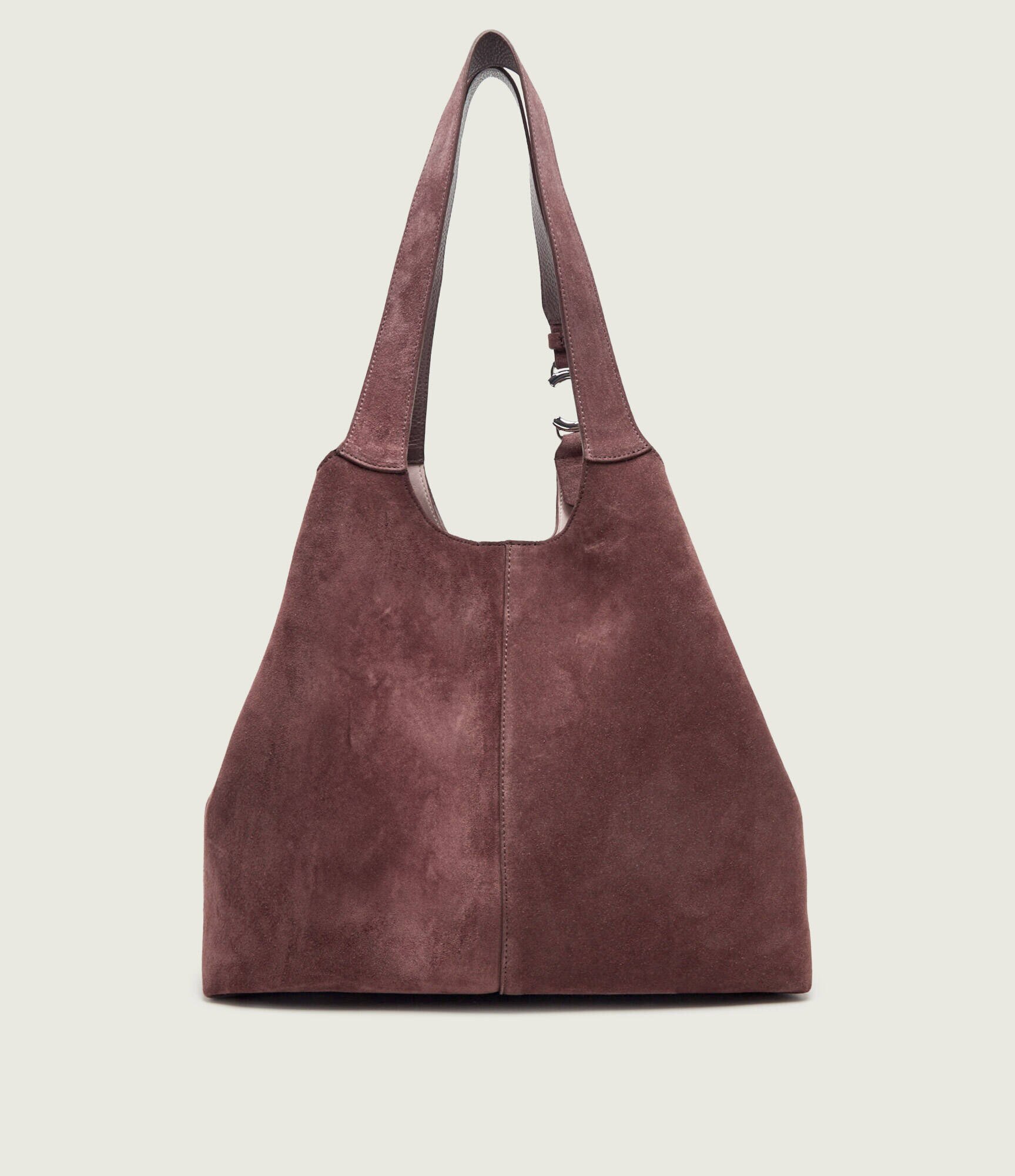 COCCINELLE Geantă shopper + borsetă C-Easy | piele întoarsă