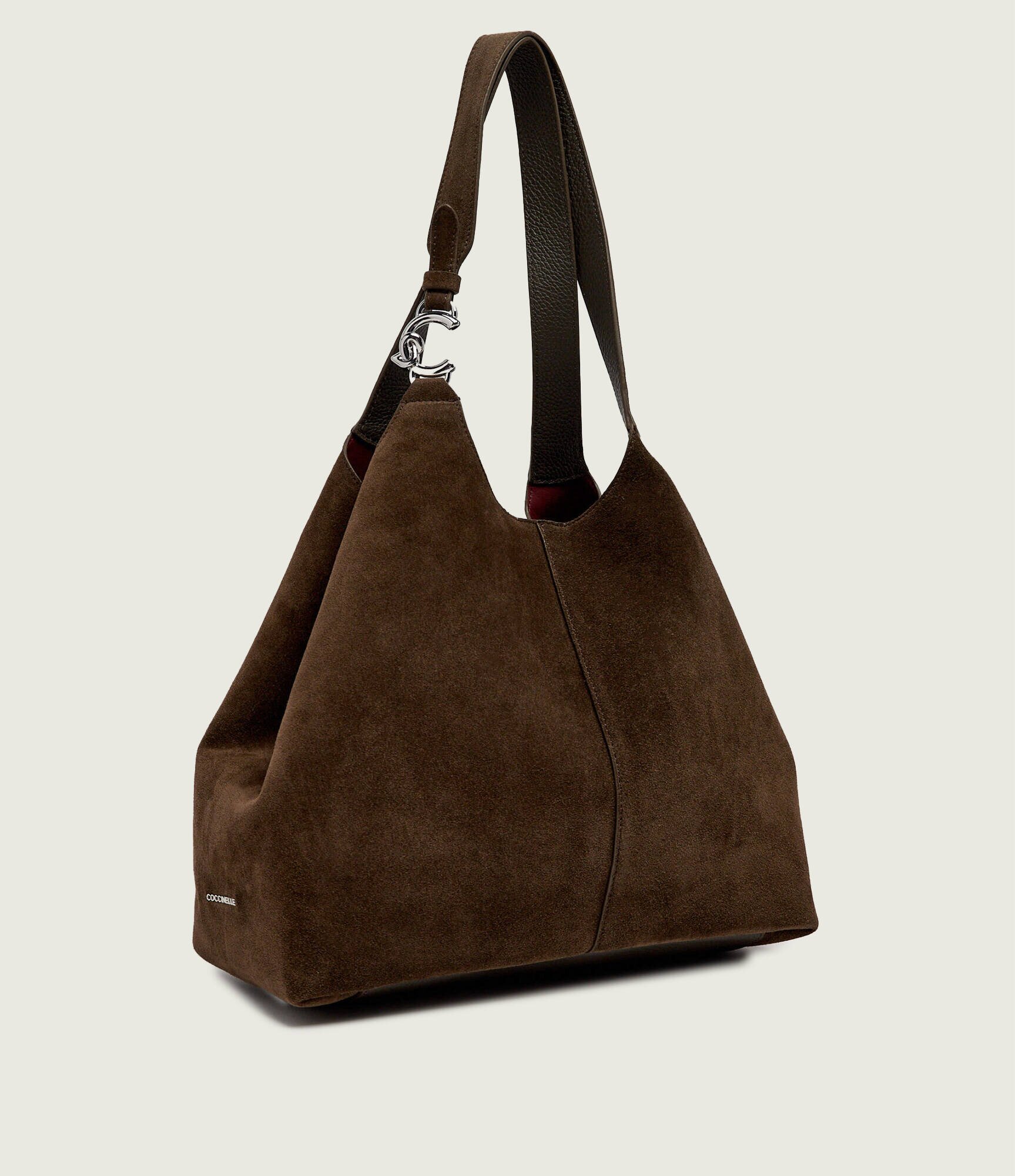 COCCINELLE Geantă shopper + borsetă C-Easy | piele întoarsă