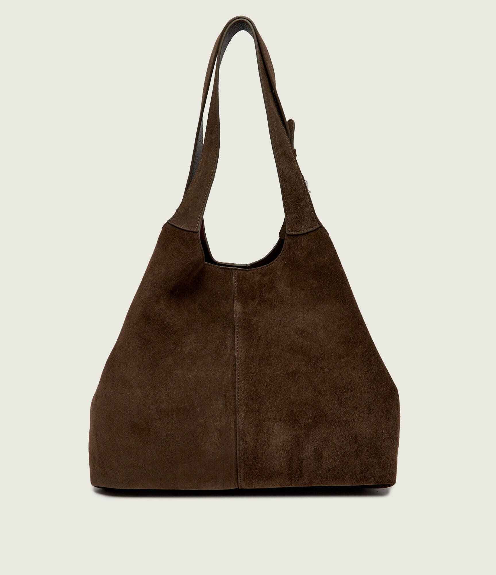 COCCINELLE Geantă shopper + borsetă C-Easy | piele întoarsă