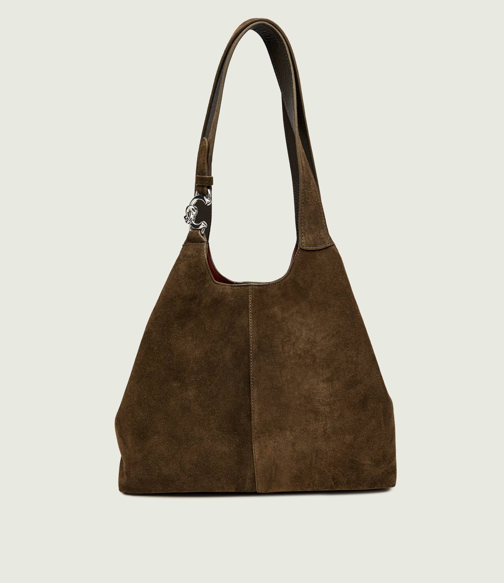 COCCINELLE Geantă shopper + borsetă C-Easy | piele întoarsă