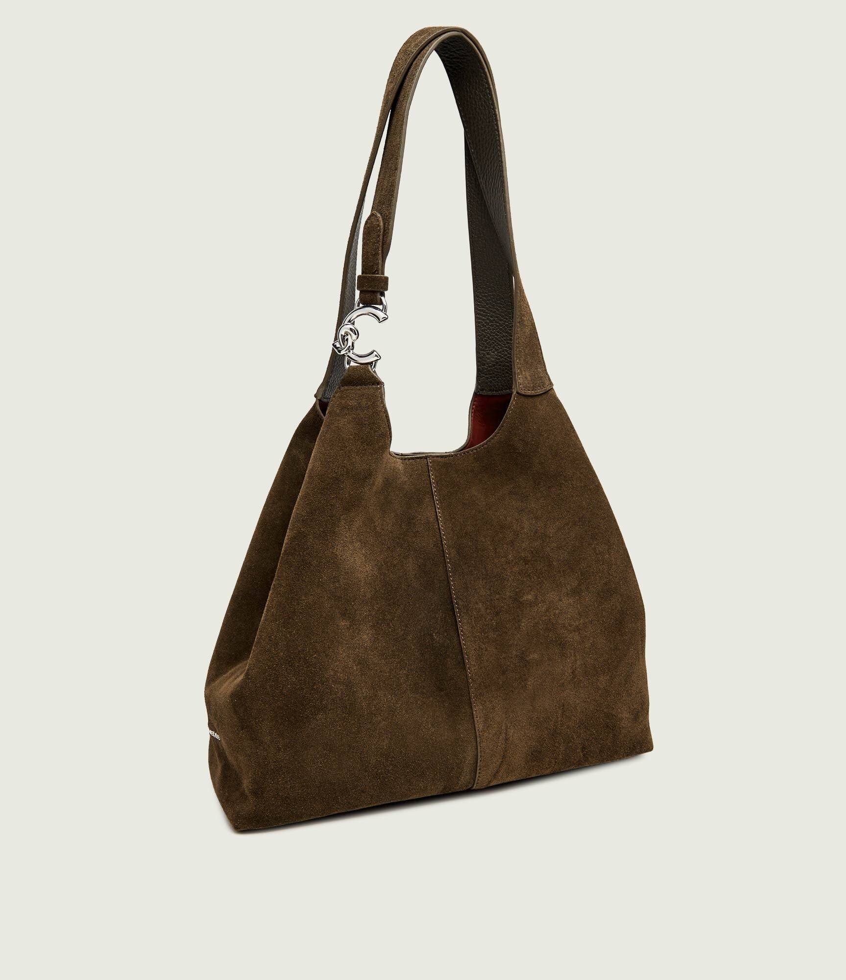 COCCINELLE Geantă shopper + borsetă C-Easy | piele întoarsă