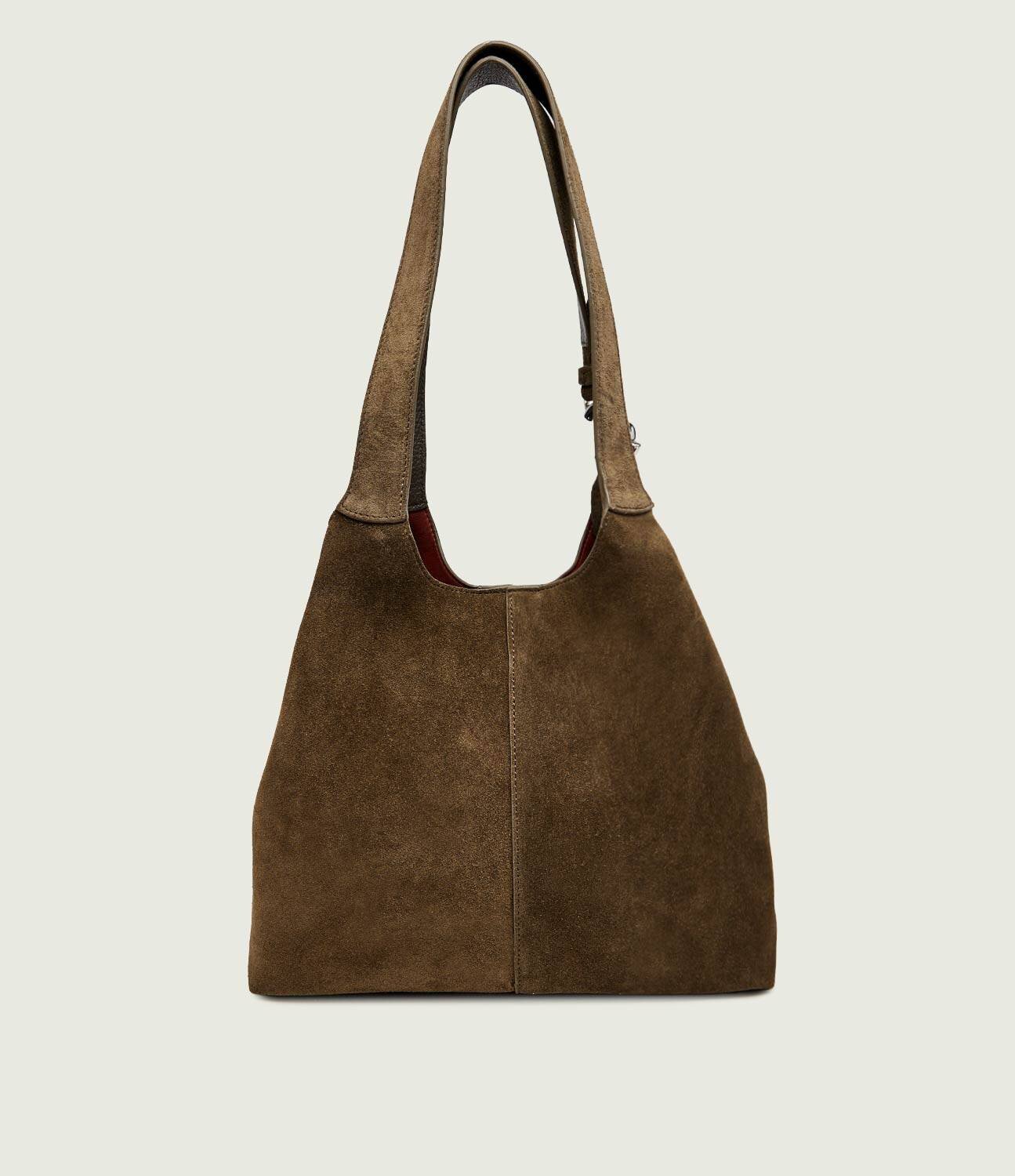 COCCINELLE Geantă shopper + borsetă C-Easy | piele întoarsă