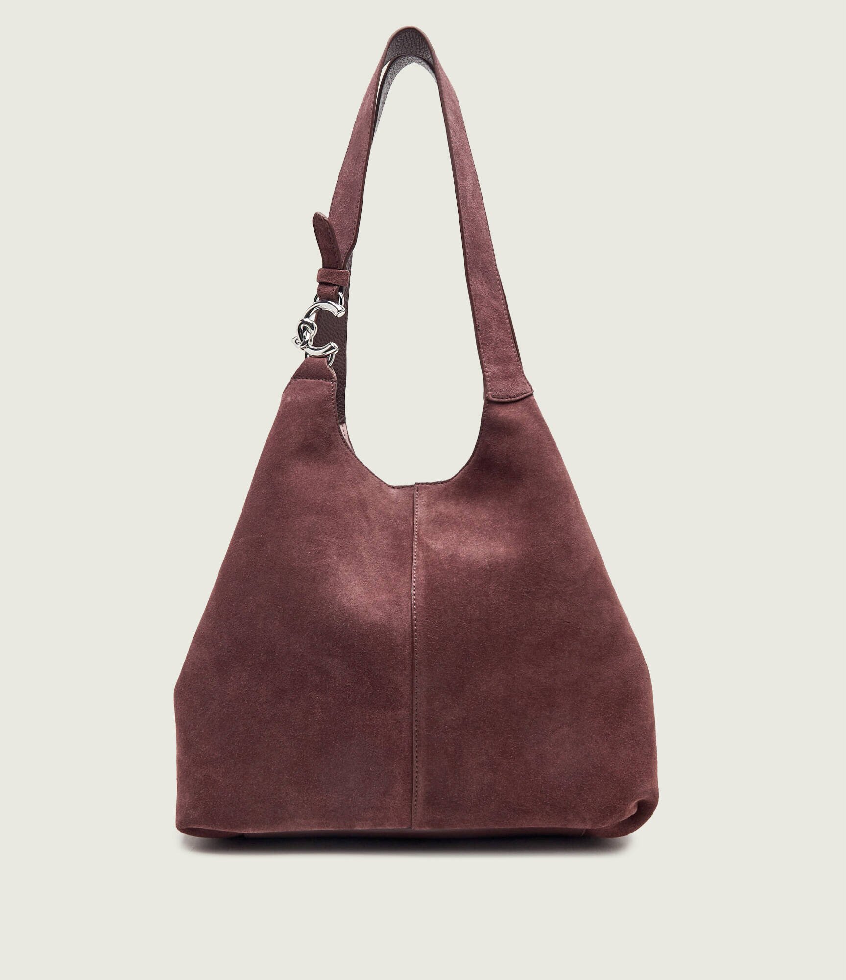 COCCINELLE Geantă shopper + borsetă C-Easy | piele întoarsă