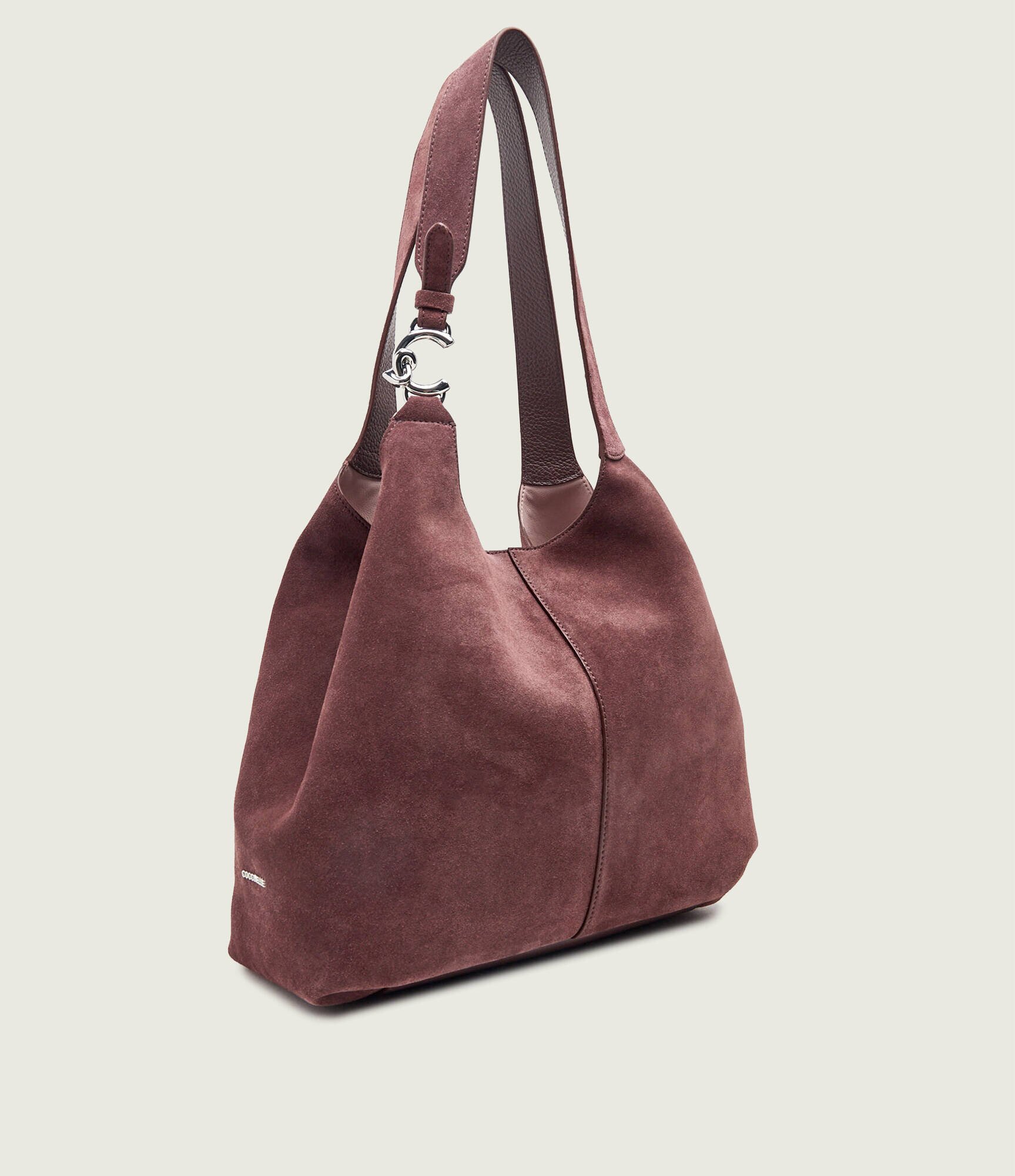 COCCINELLE Geantă shopper + borsetă C-Easy | piele întoarsă