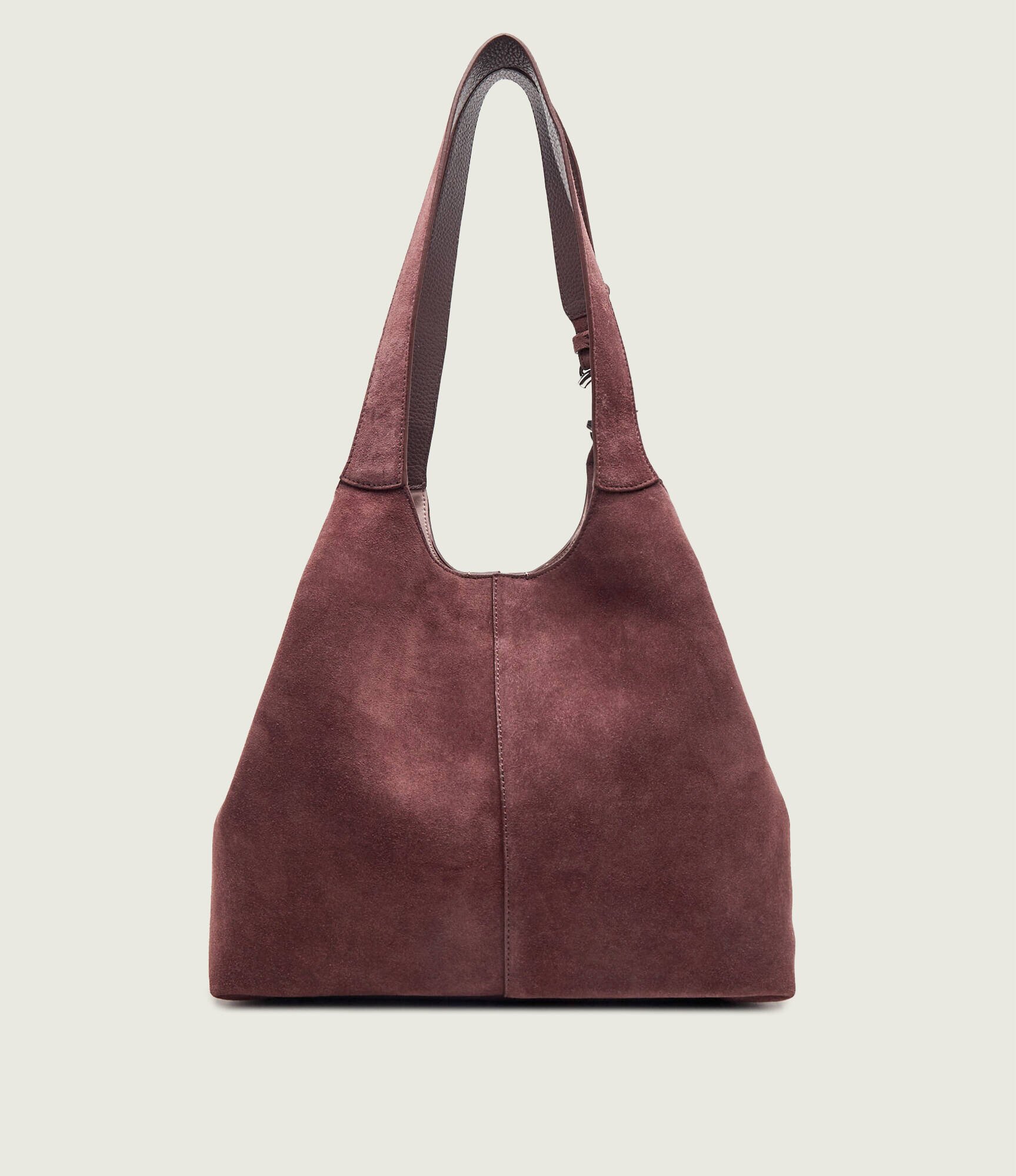 COCCINELLE Geantă shopper + borsetă C-Easy | piele întoarsă