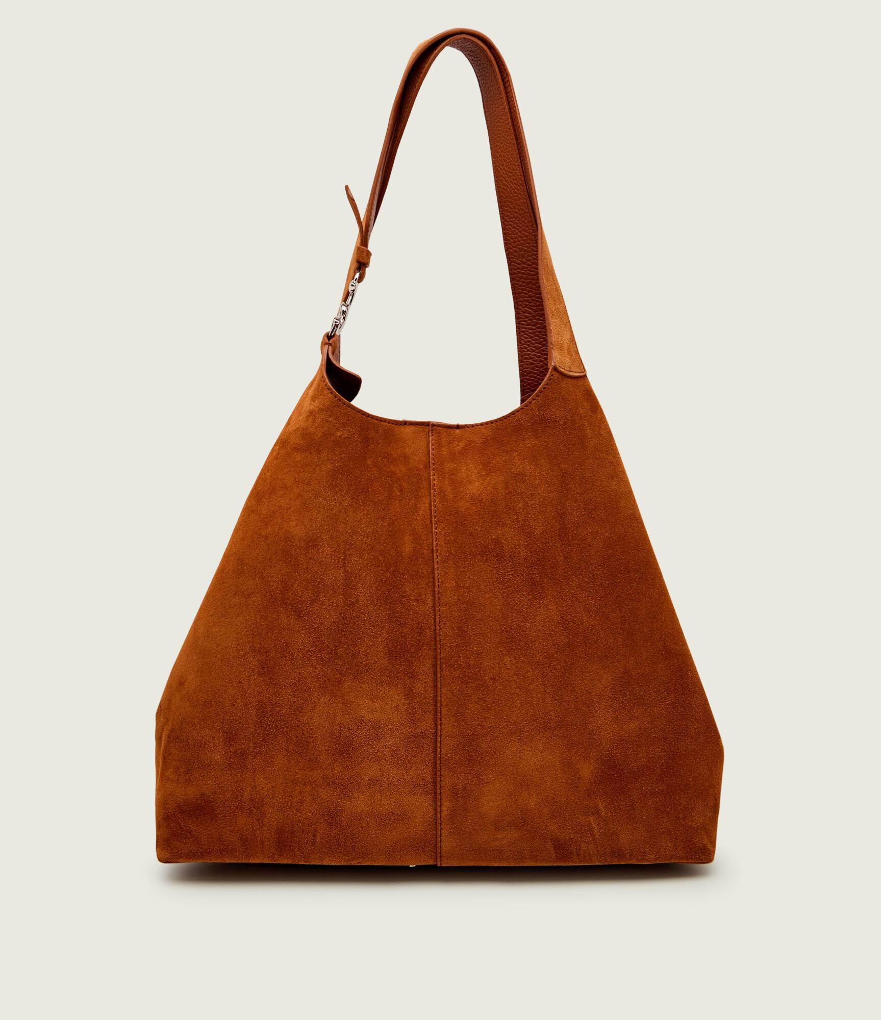 COCCINELLE Geantă shopper + borsetă C-Easy | piele întoarsă