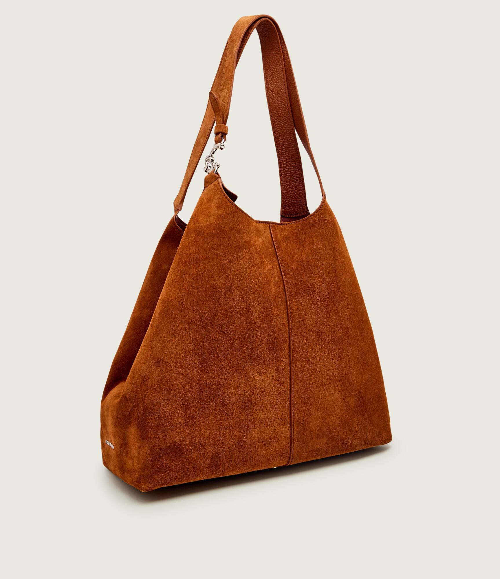 COCCINELLE Geantă shopper + borsetă C-Easy | piele întoarsă