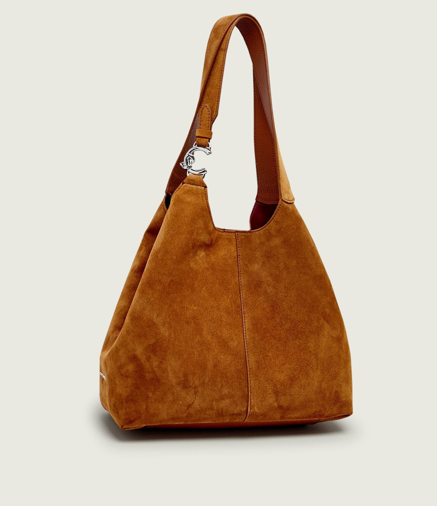 COCCINELLE Geantă shopper + borsetă C-Eeasy | piele întoarsă