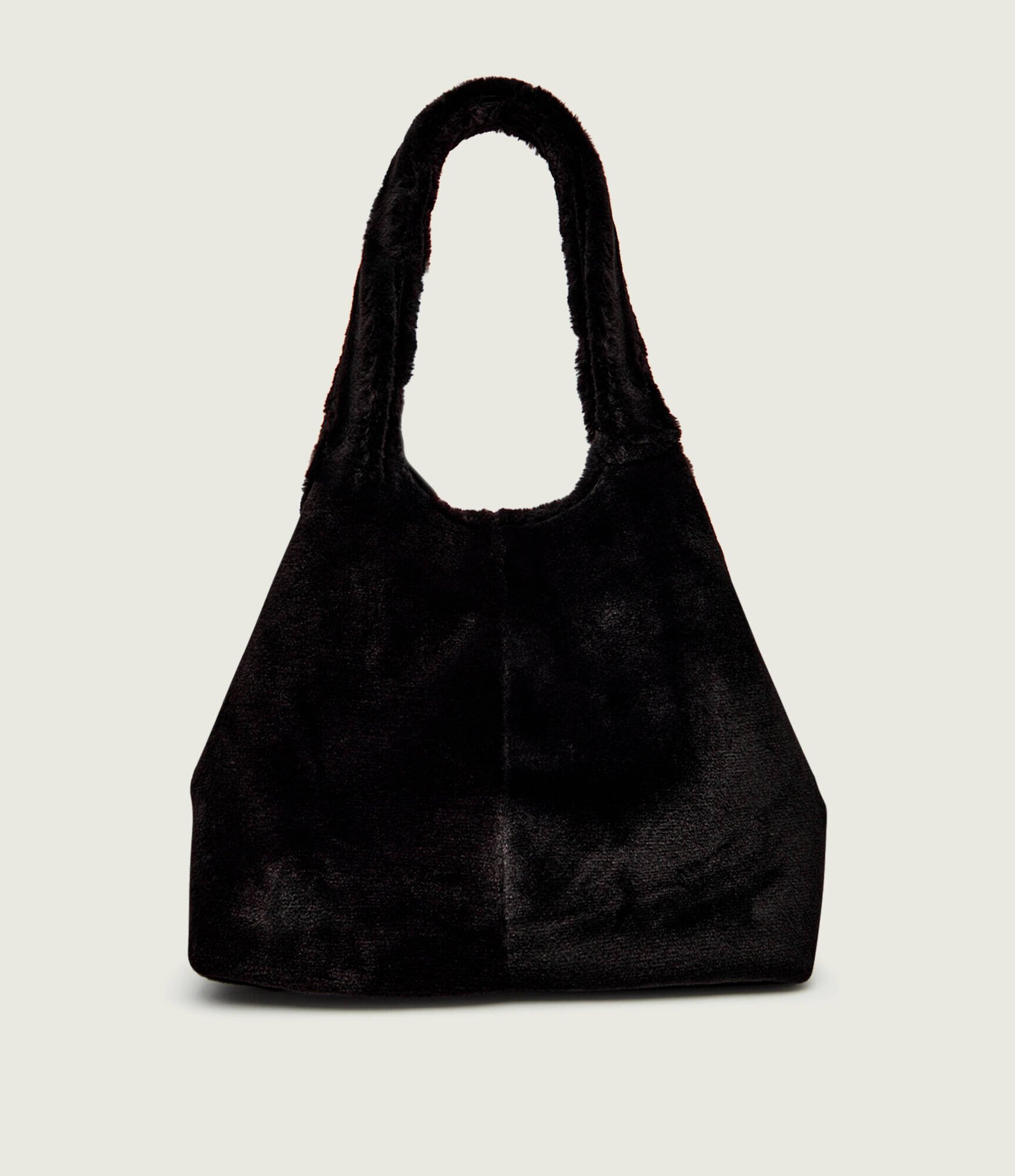COCCINELLE Geantă shopper C-Easy | shearling cu adaos de piele