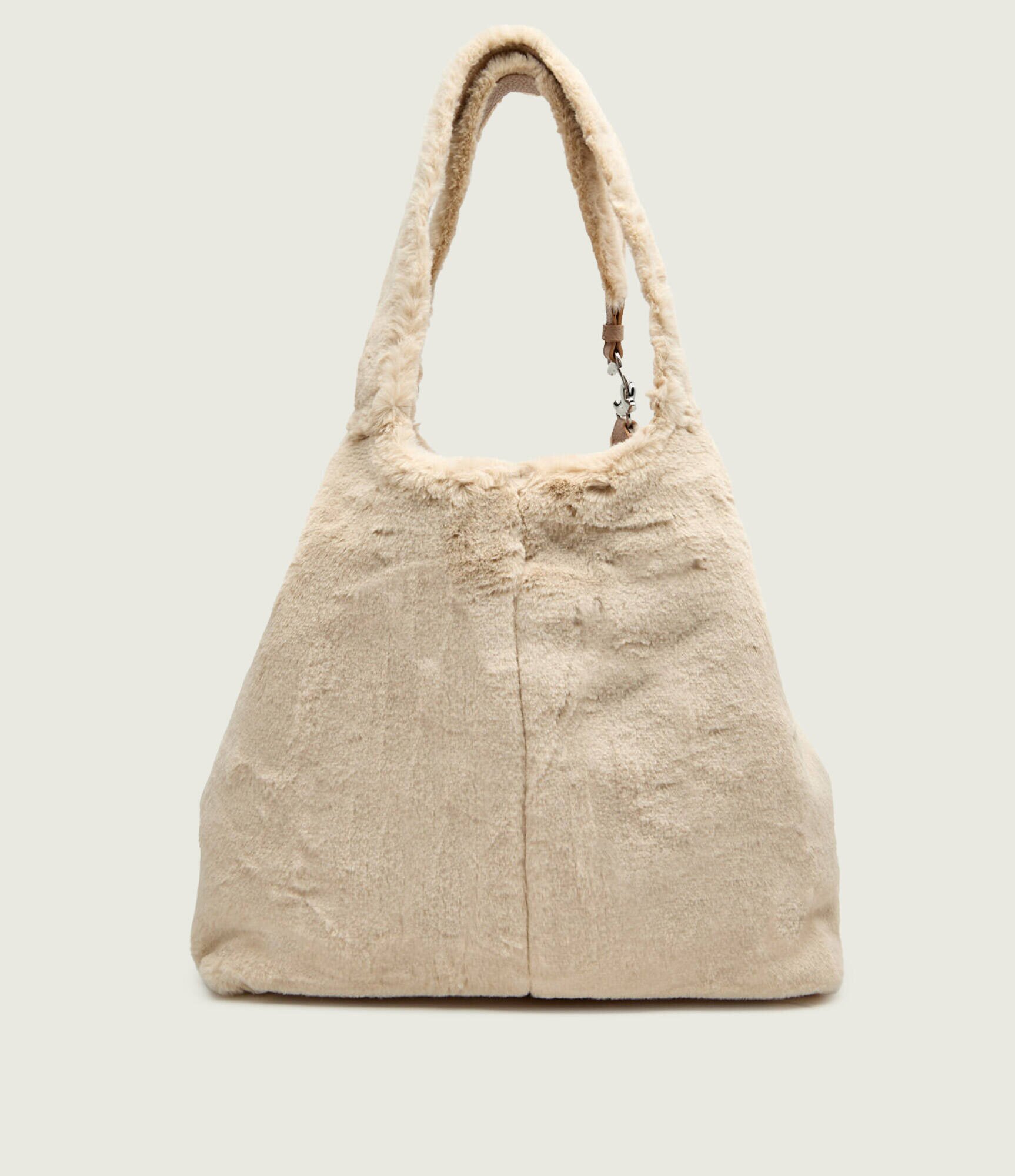 COCCINELLE Geantă shopper C-Easy | shearling cu adaos de piele