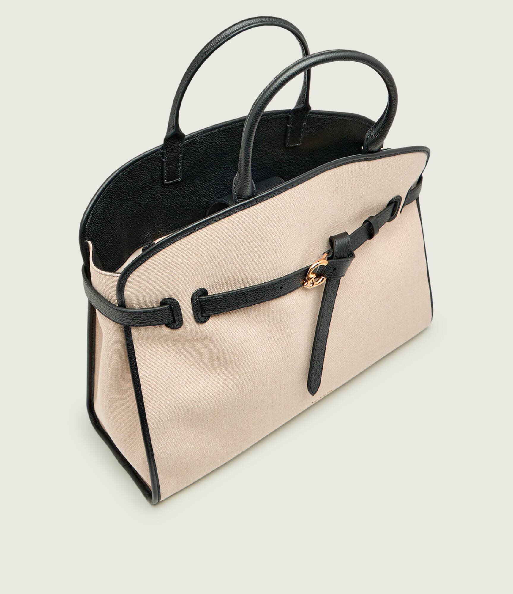 COCCINELLE Geantă shopper Sabine cu adaos de piele
